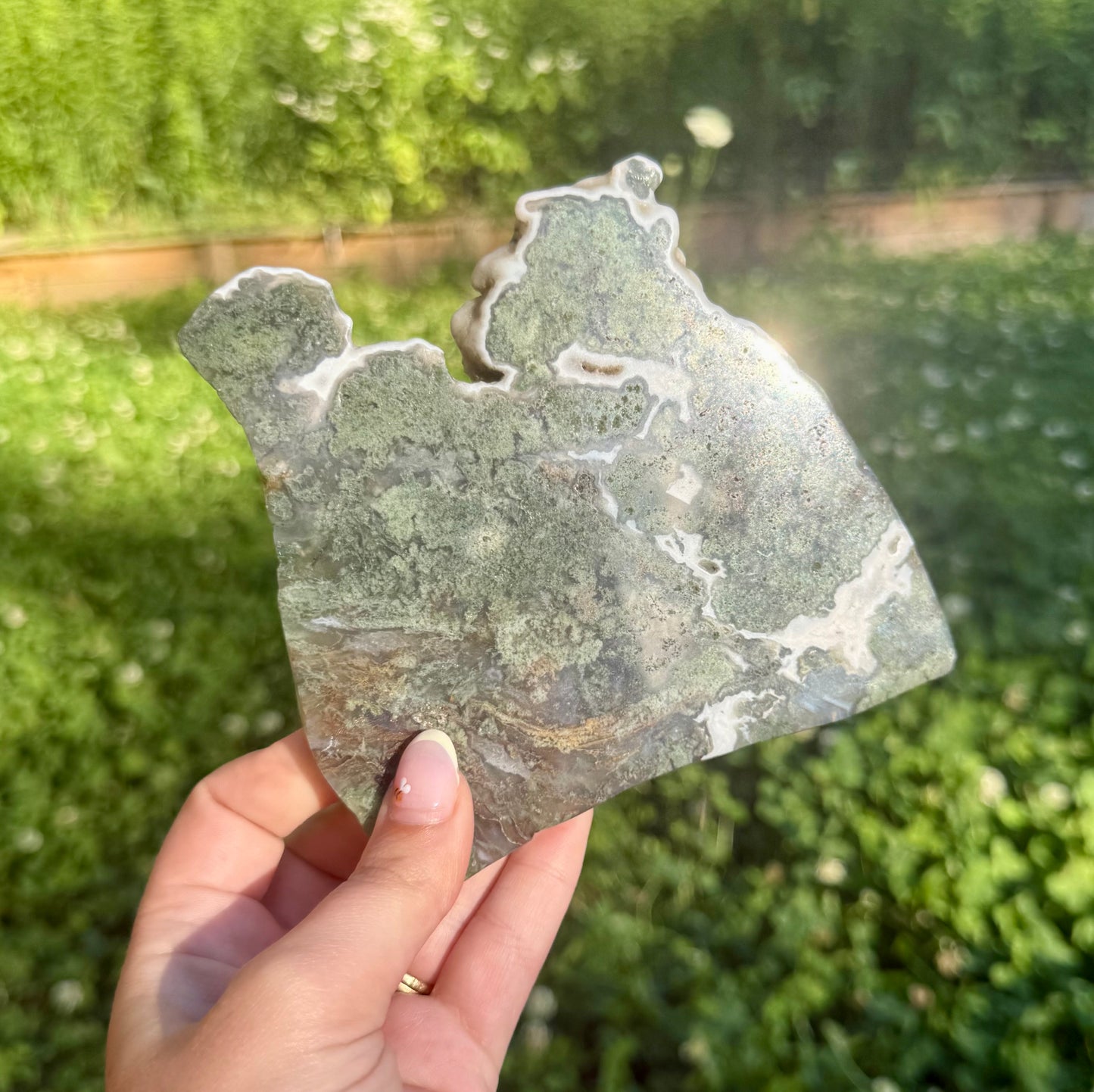 Moss agate slab