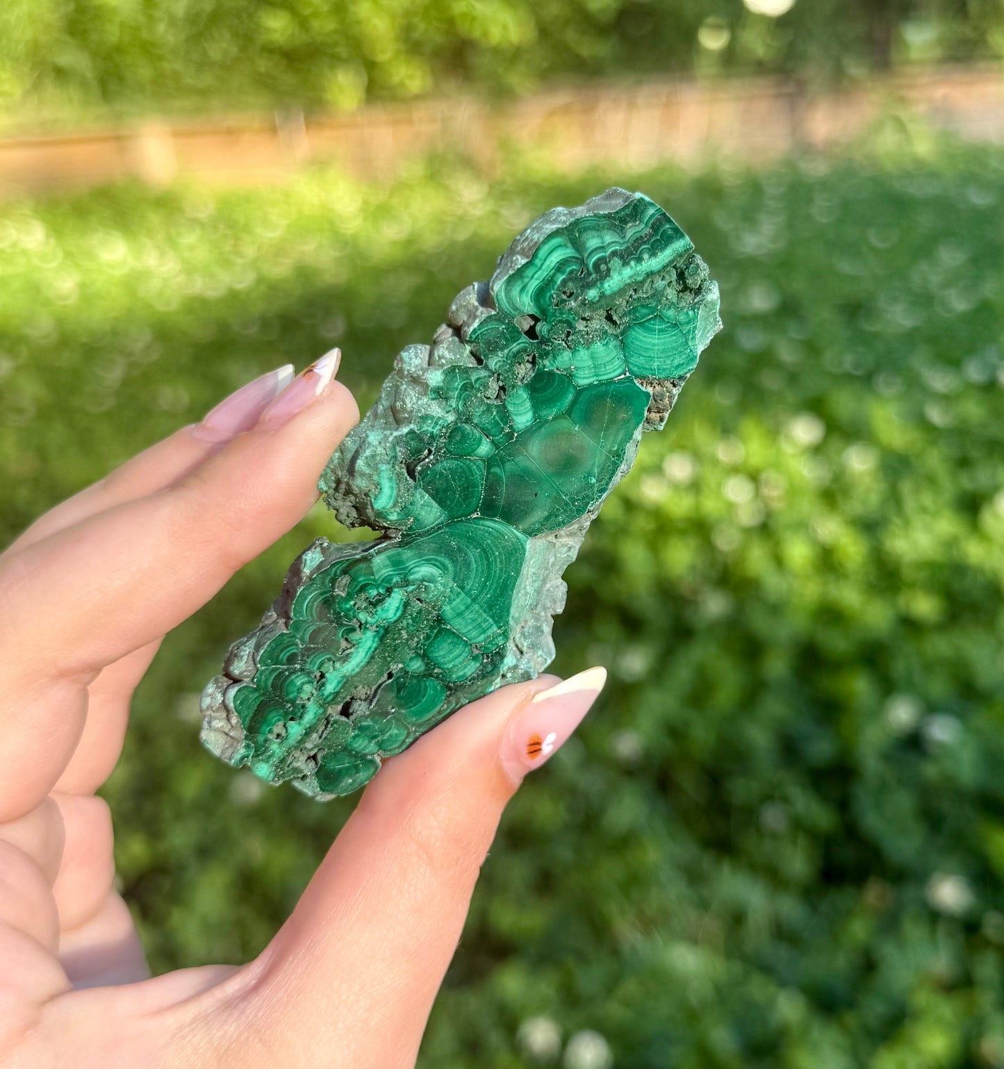 Malachite slab