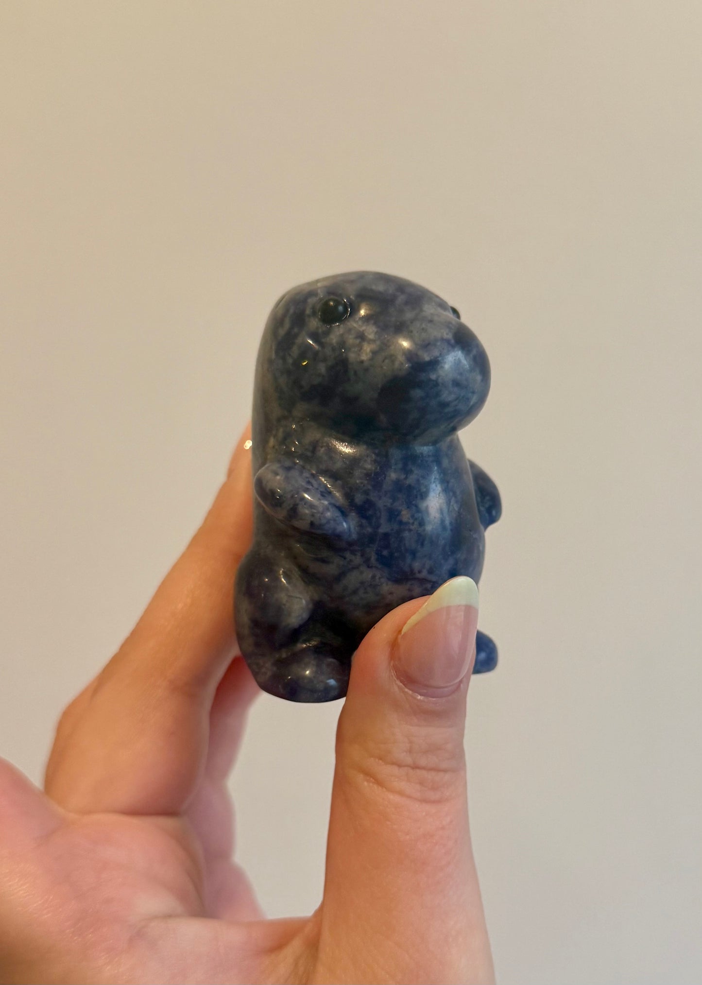 Sodalite chunky dinosaur carving