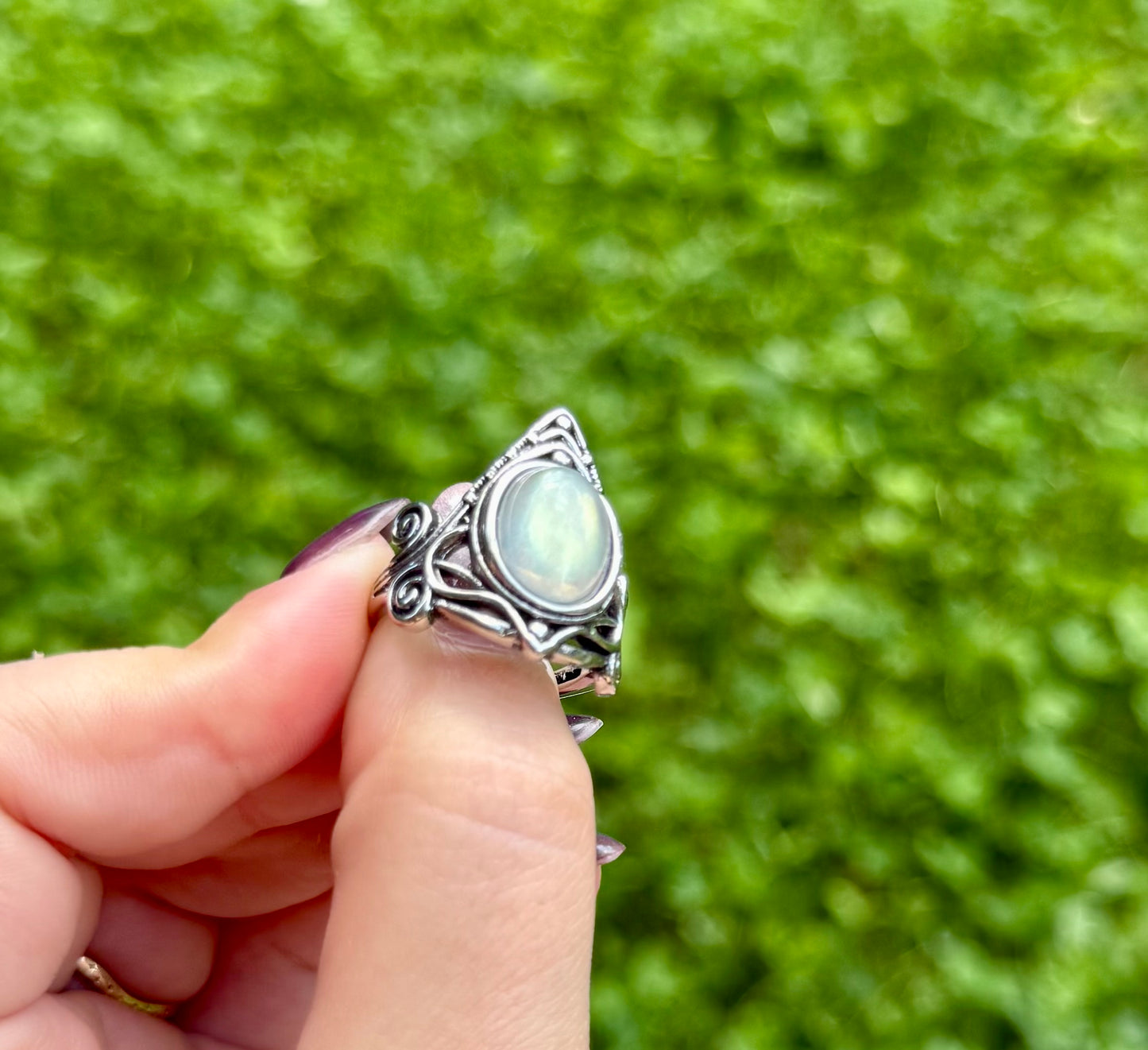 Labradorite adjustable ring