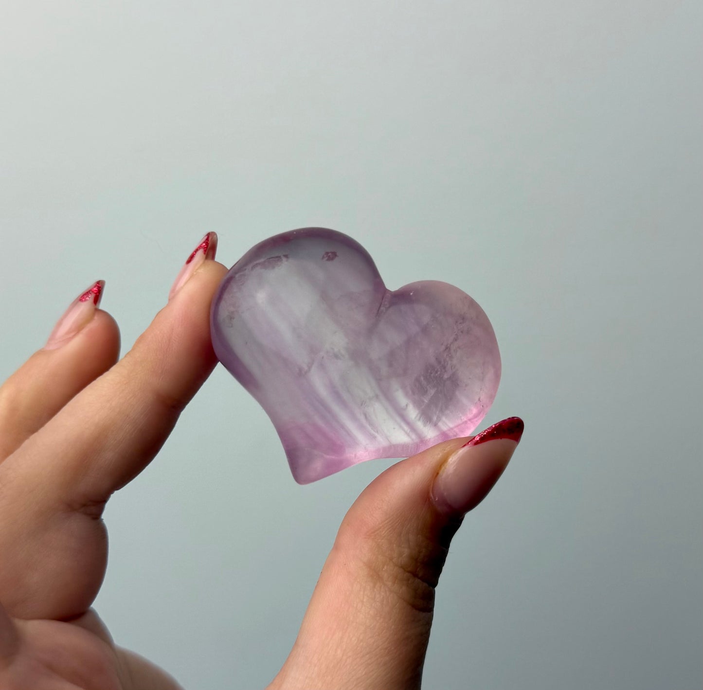 Fluorite heart carving