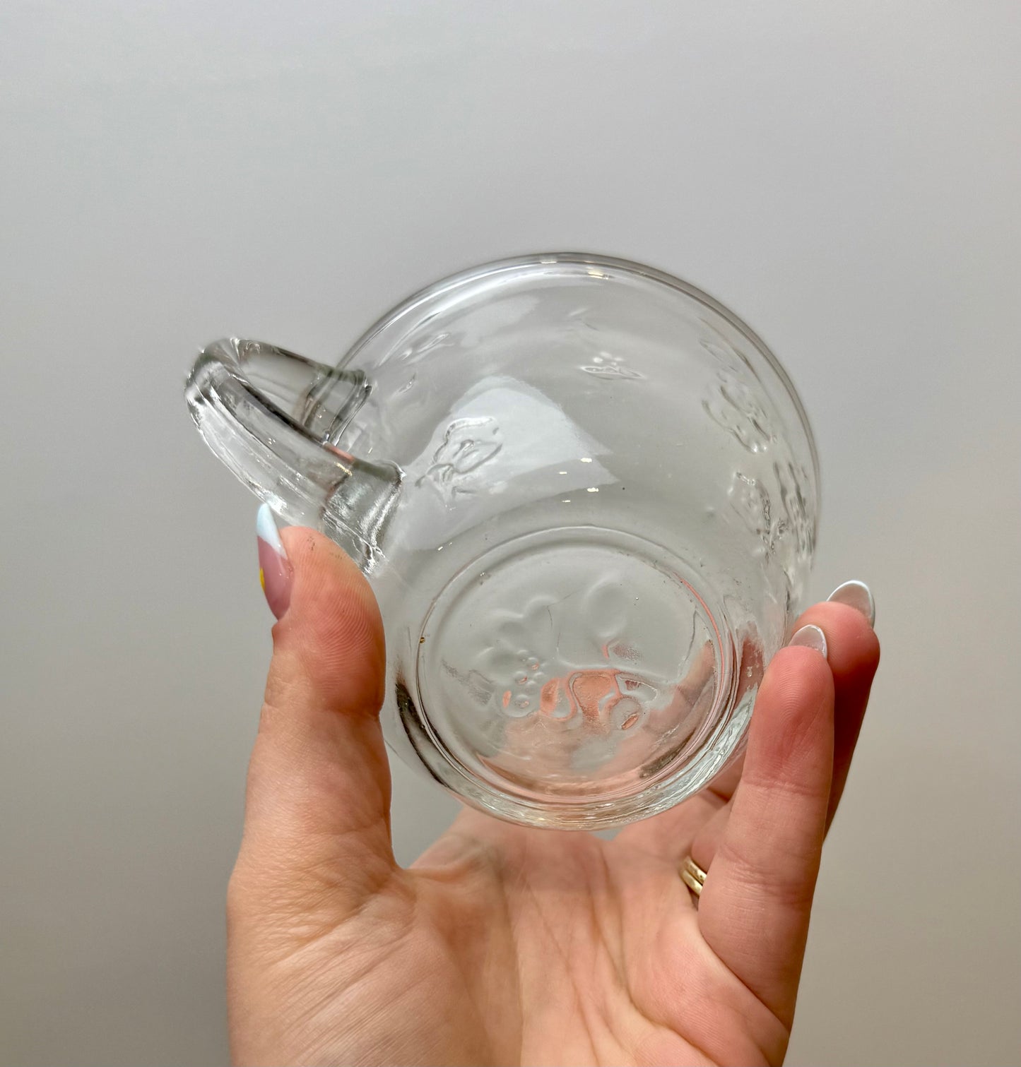 Glass mug thrifted find