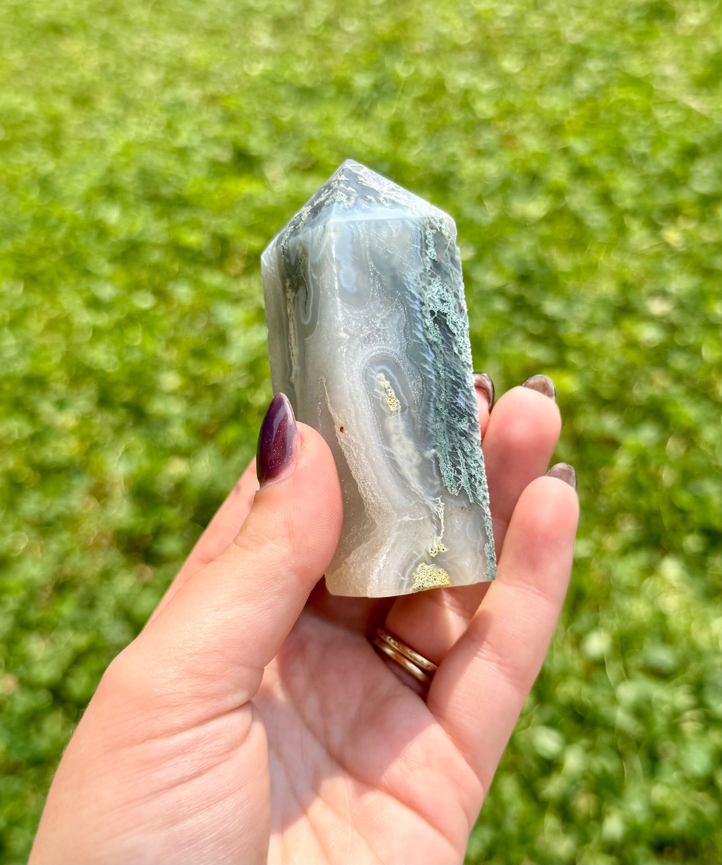 Moss agate tower