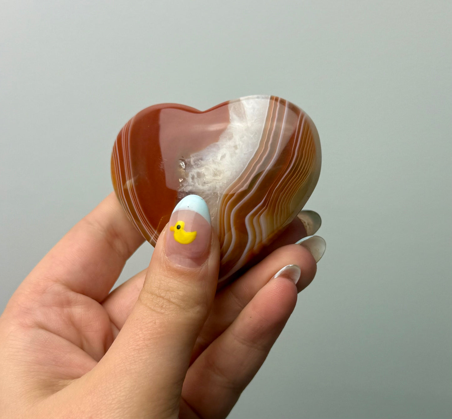 Carnelian heart carving