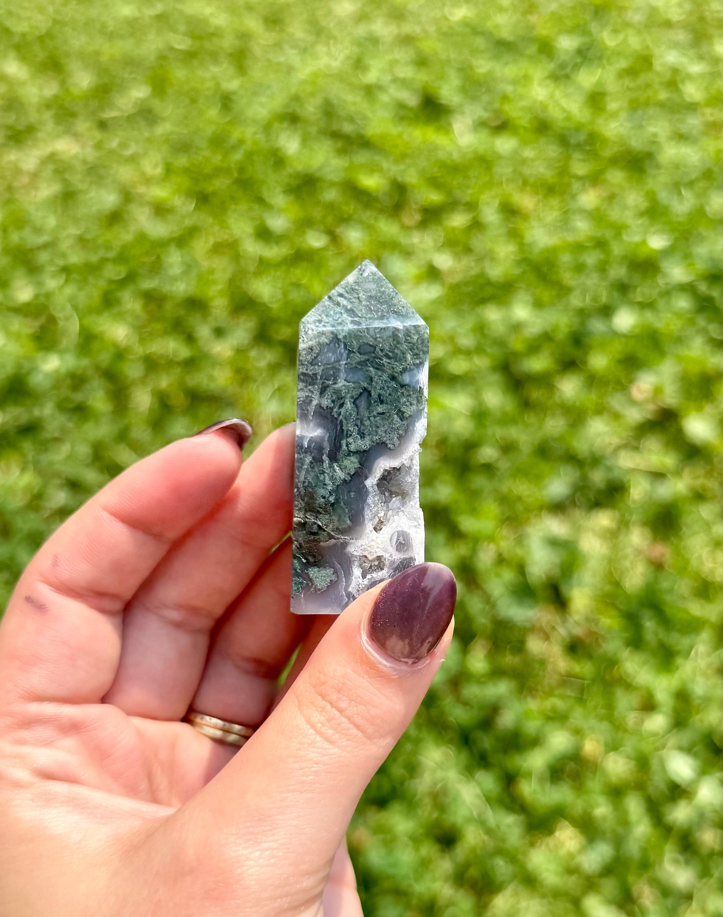 Moss agate tower
