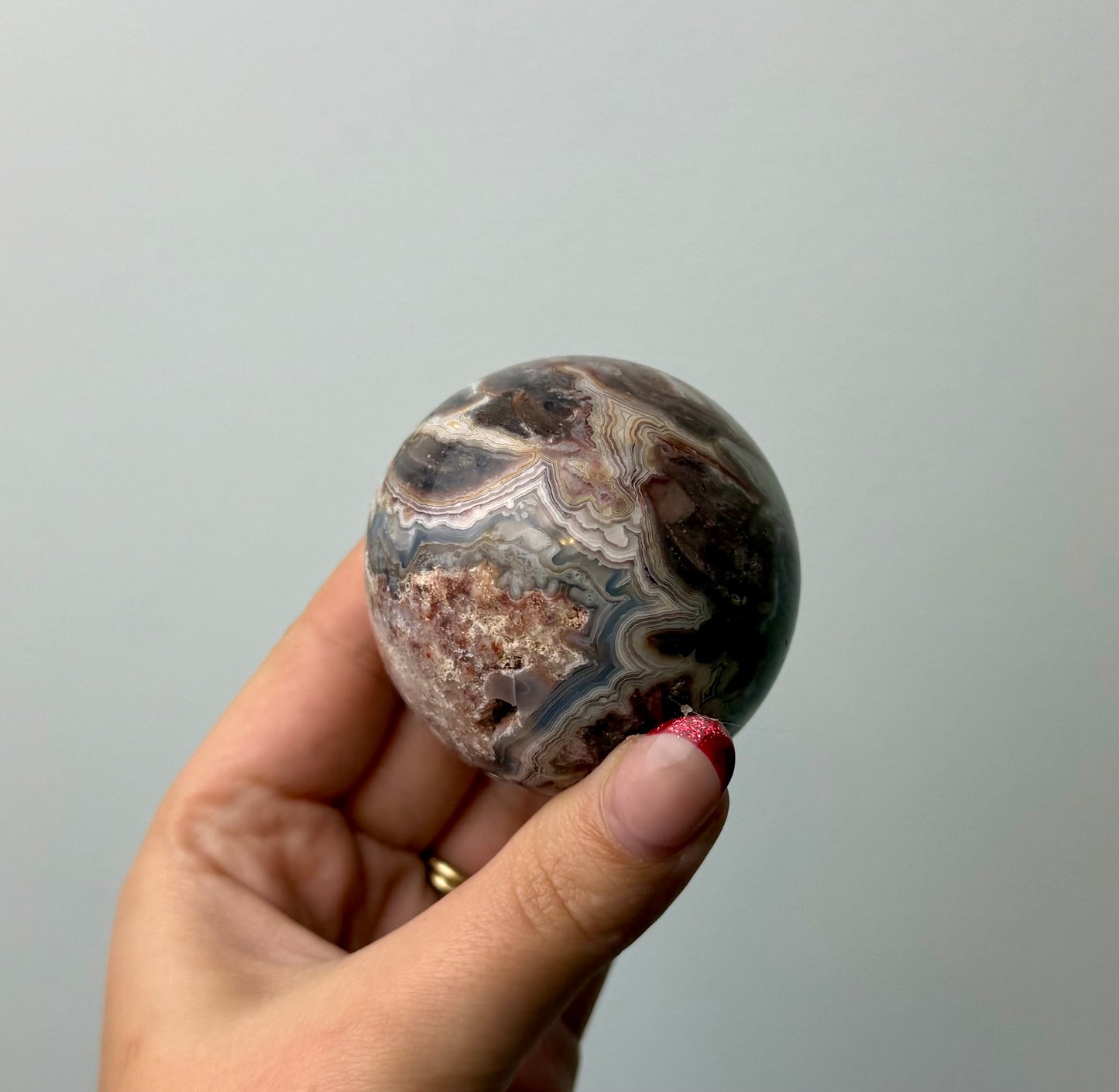 Mexican lace agate sphere