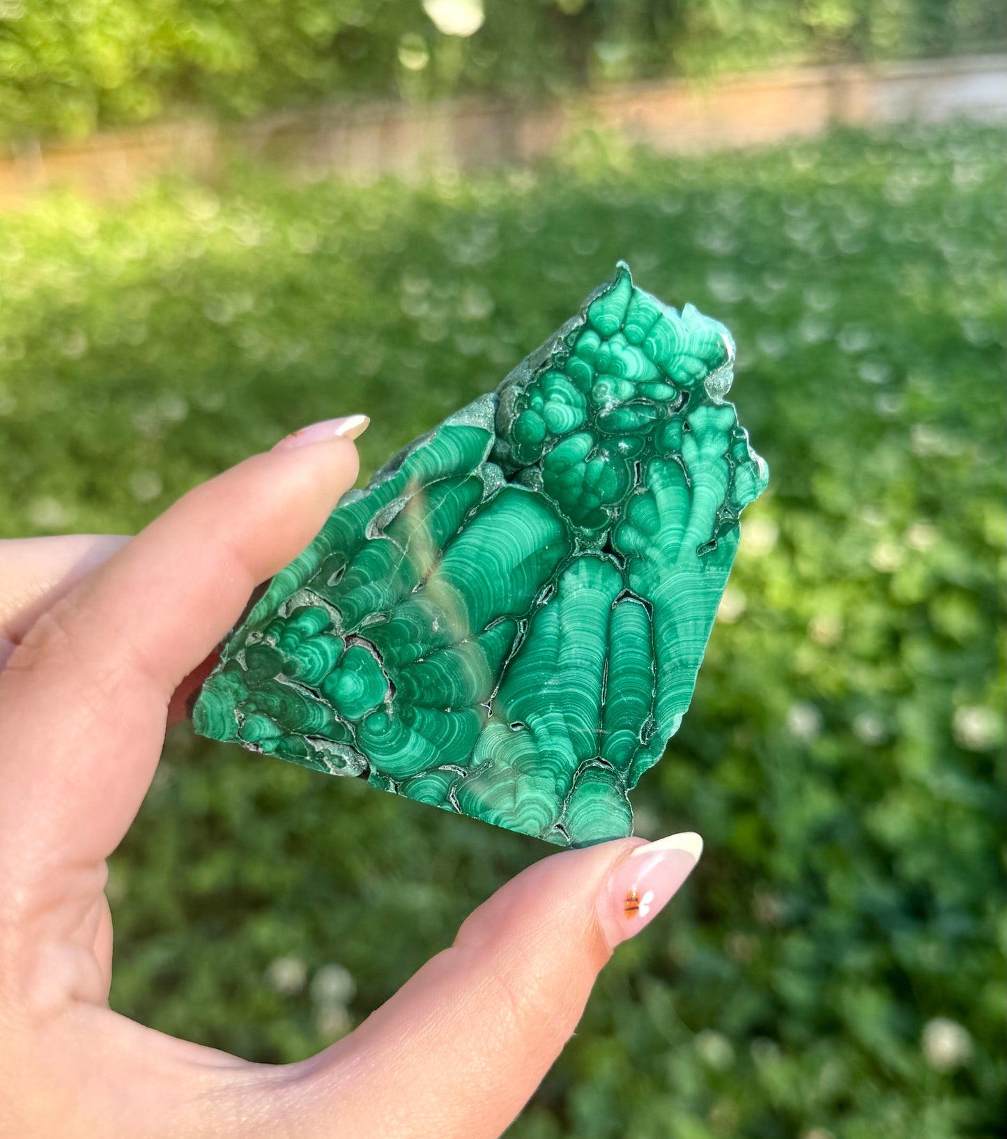 Malachite slab