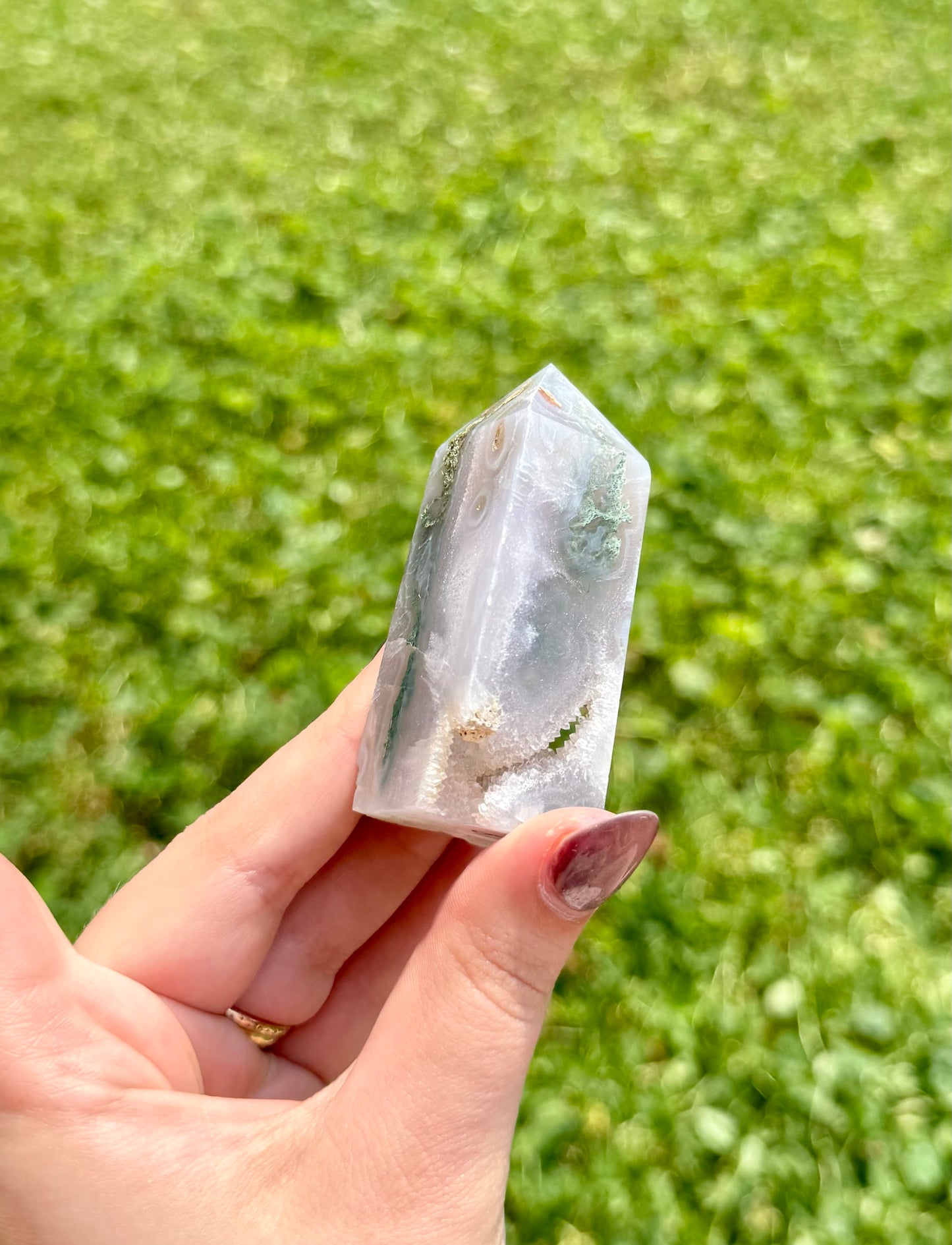 Moss agate tower
