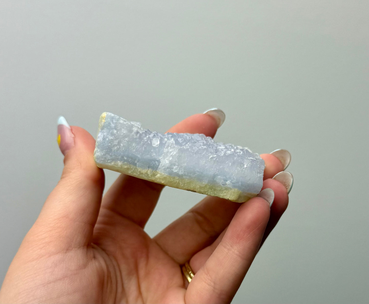 Blue chalcedony raw