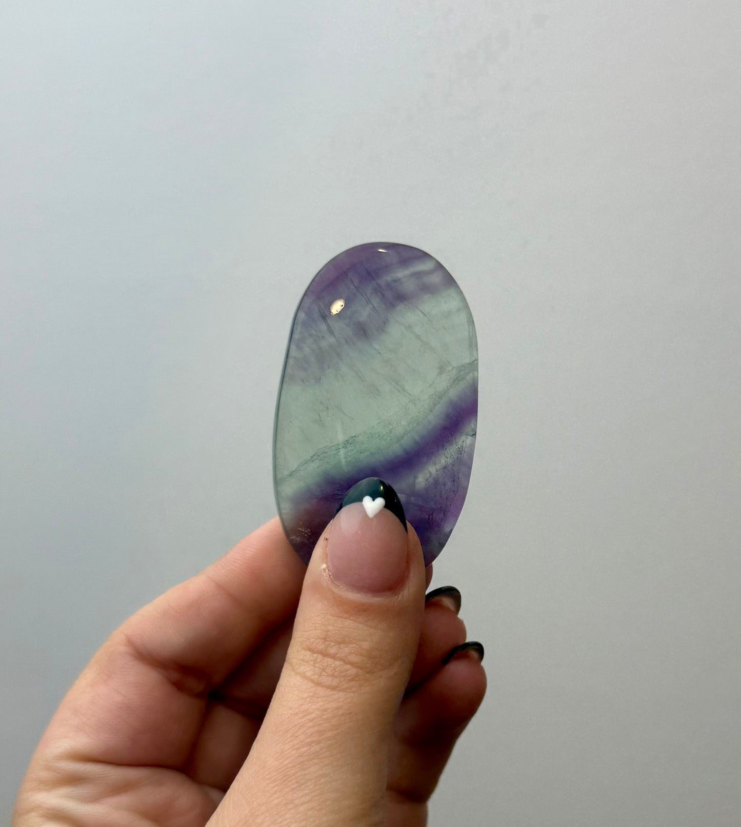 Fluorite palm stone