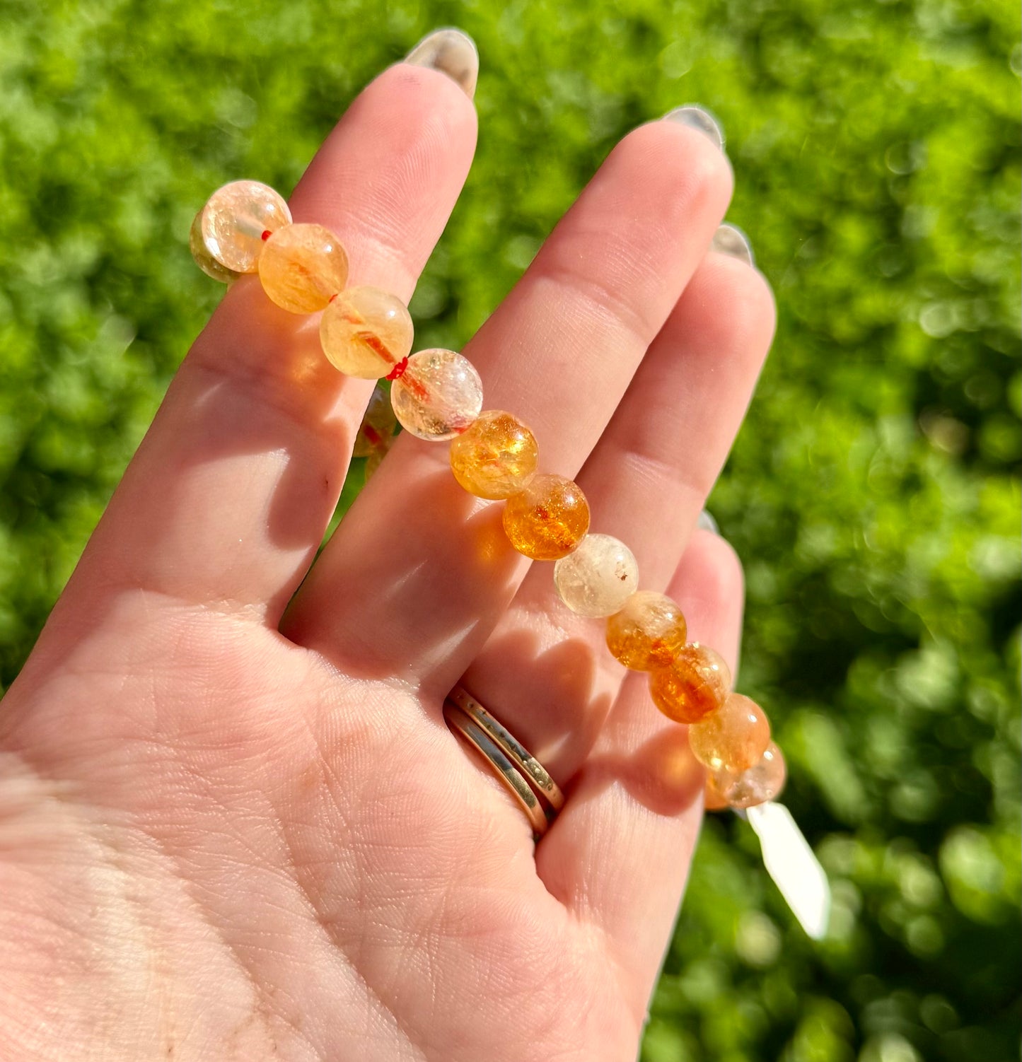 Heat treated citrine bracelet