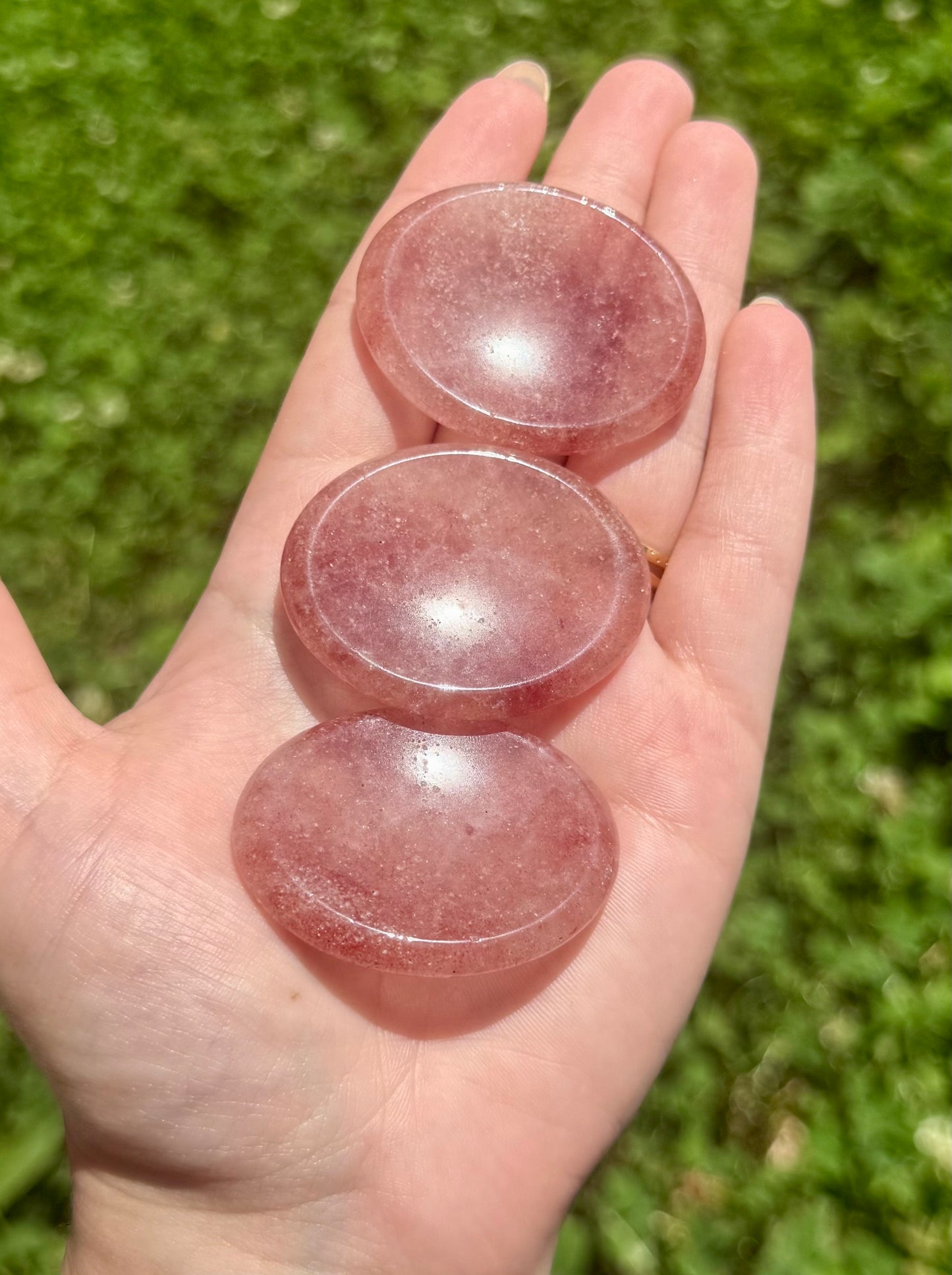 Strawberry Quartz worry stones
