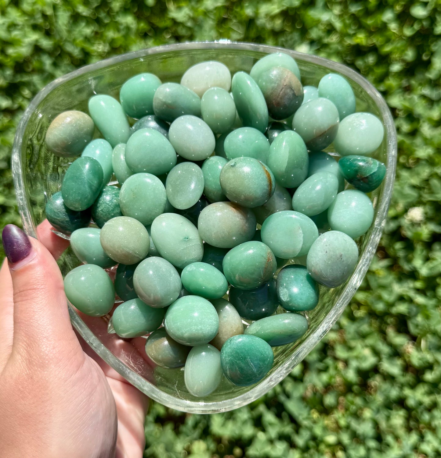 Green aventurine tumbles