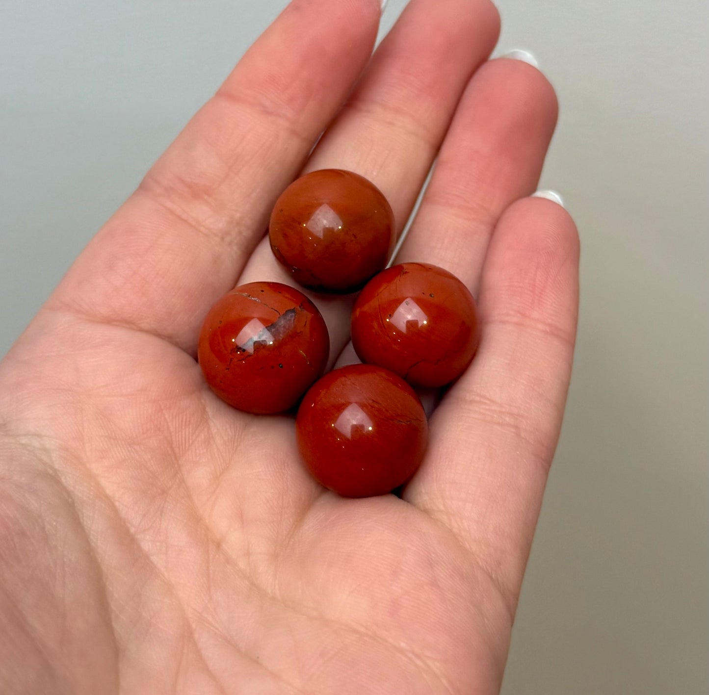Red jasper mini spheres