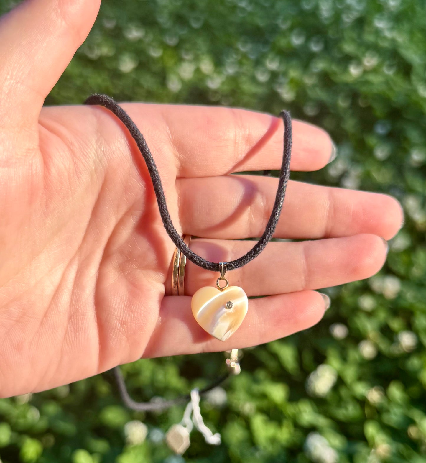 Shell heart necklace thrifted find