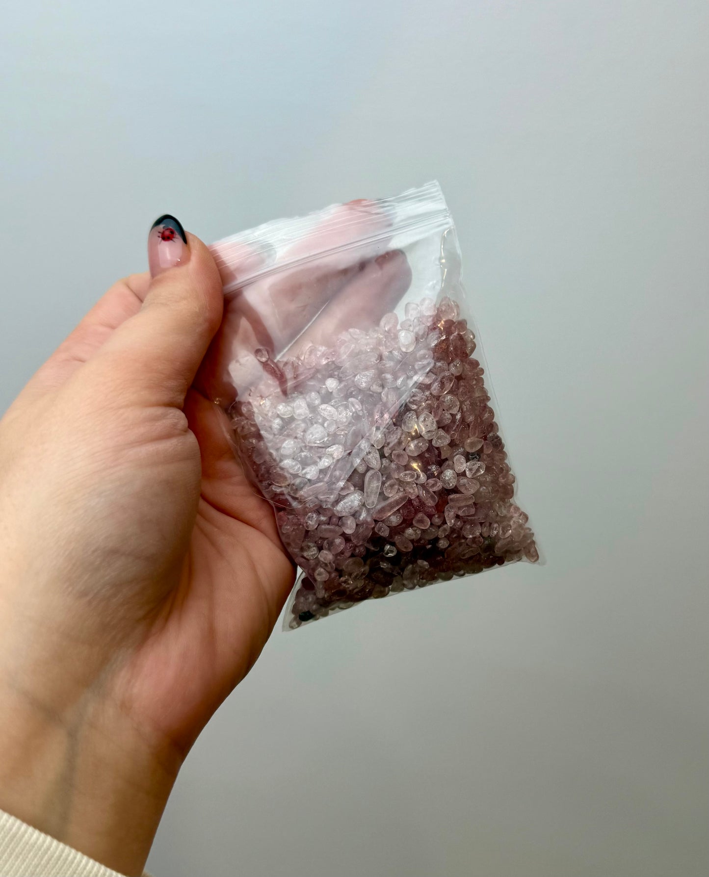 Strawberry Quartz chip bags