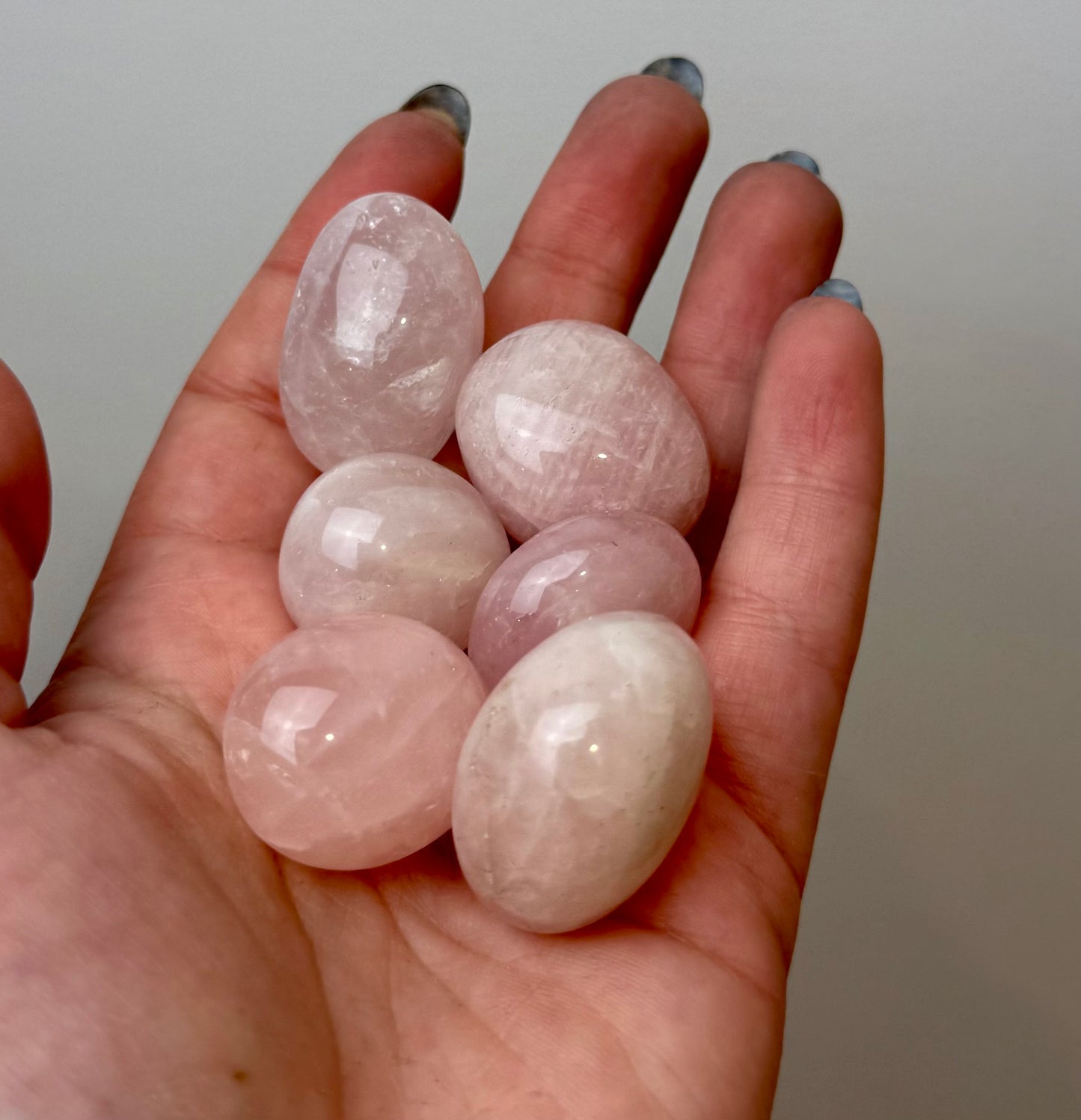 Rose quartz tumbles