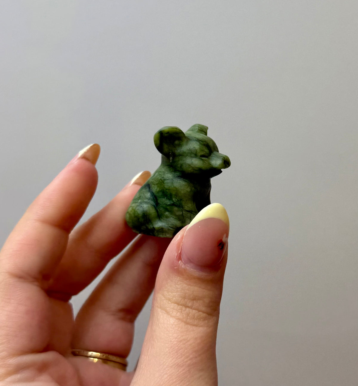Jade pig carving
