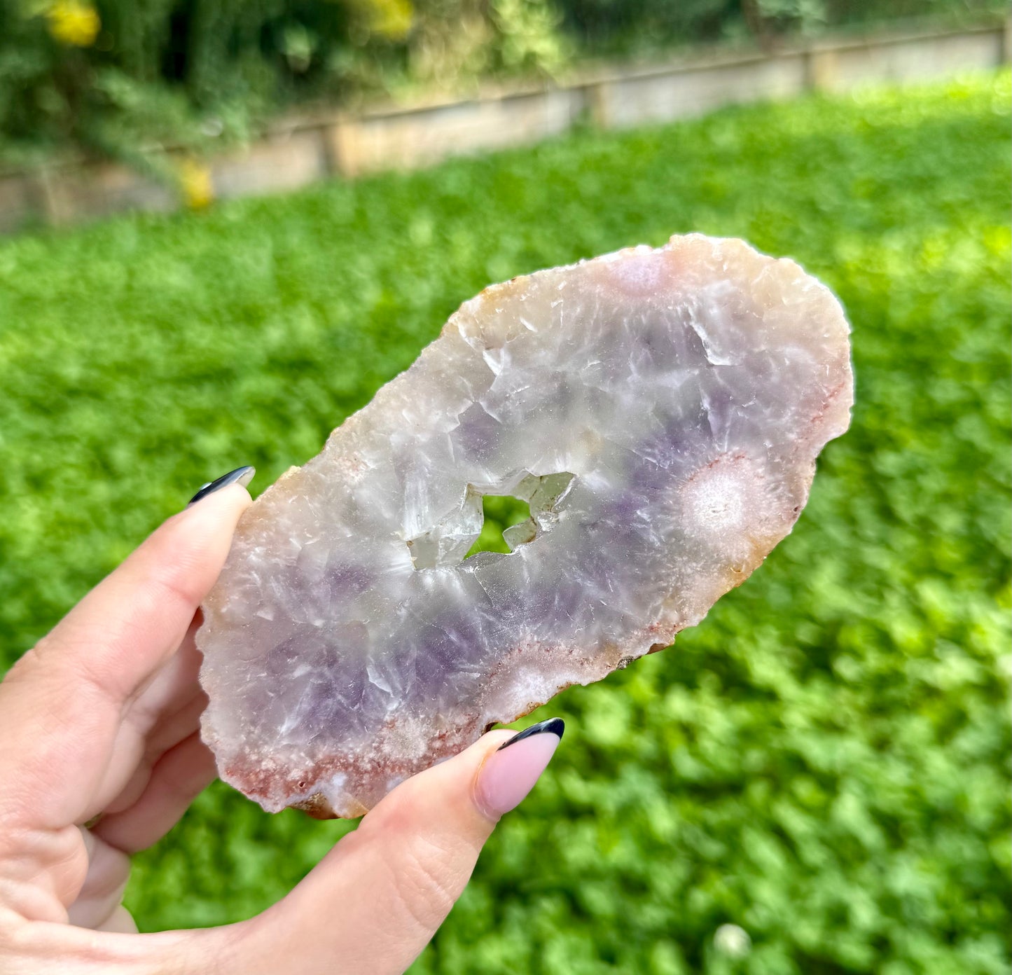 Pink purple amethyst slab