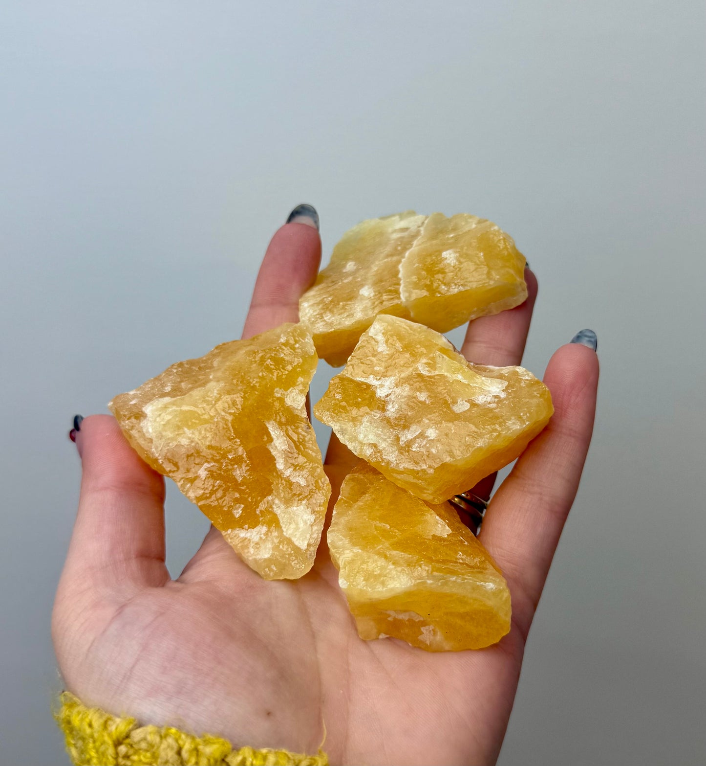 Orange calcite raw