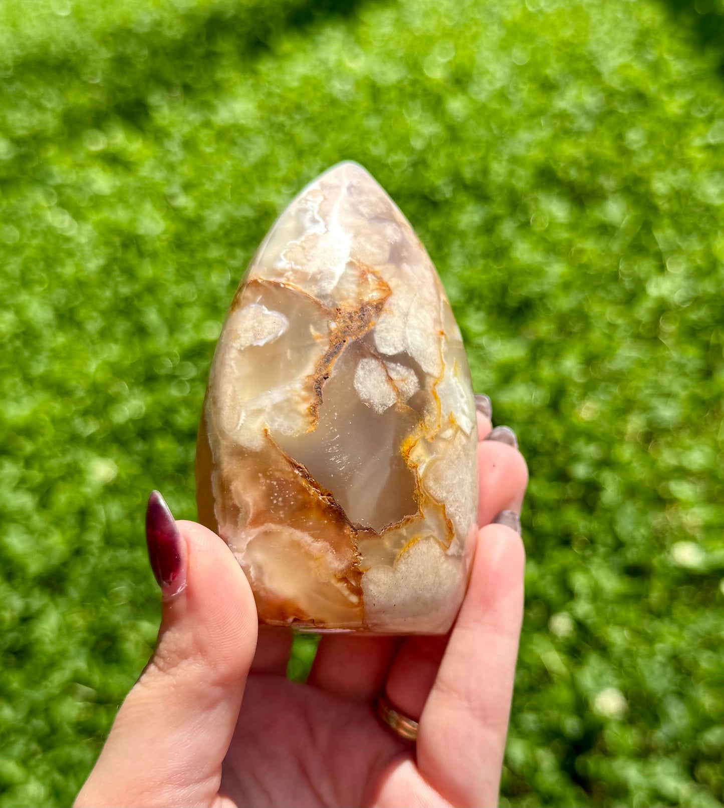Flower agate tear Freeform