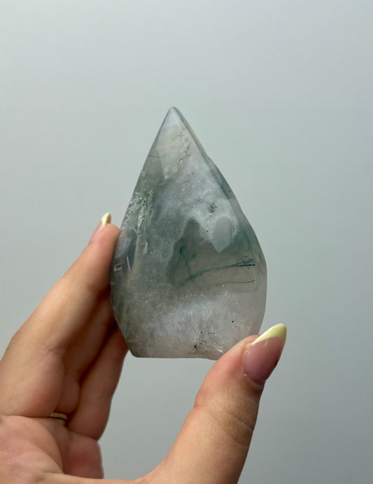 Moss agate tear freeform