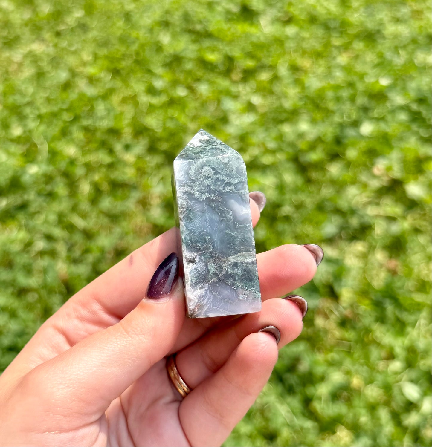 Moss agate tower