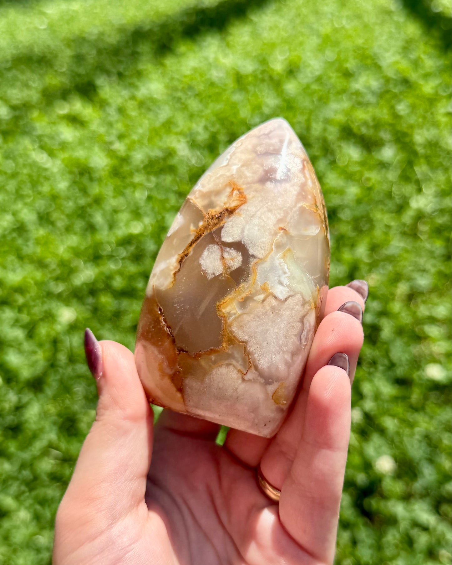 Flower agate tear Freeform