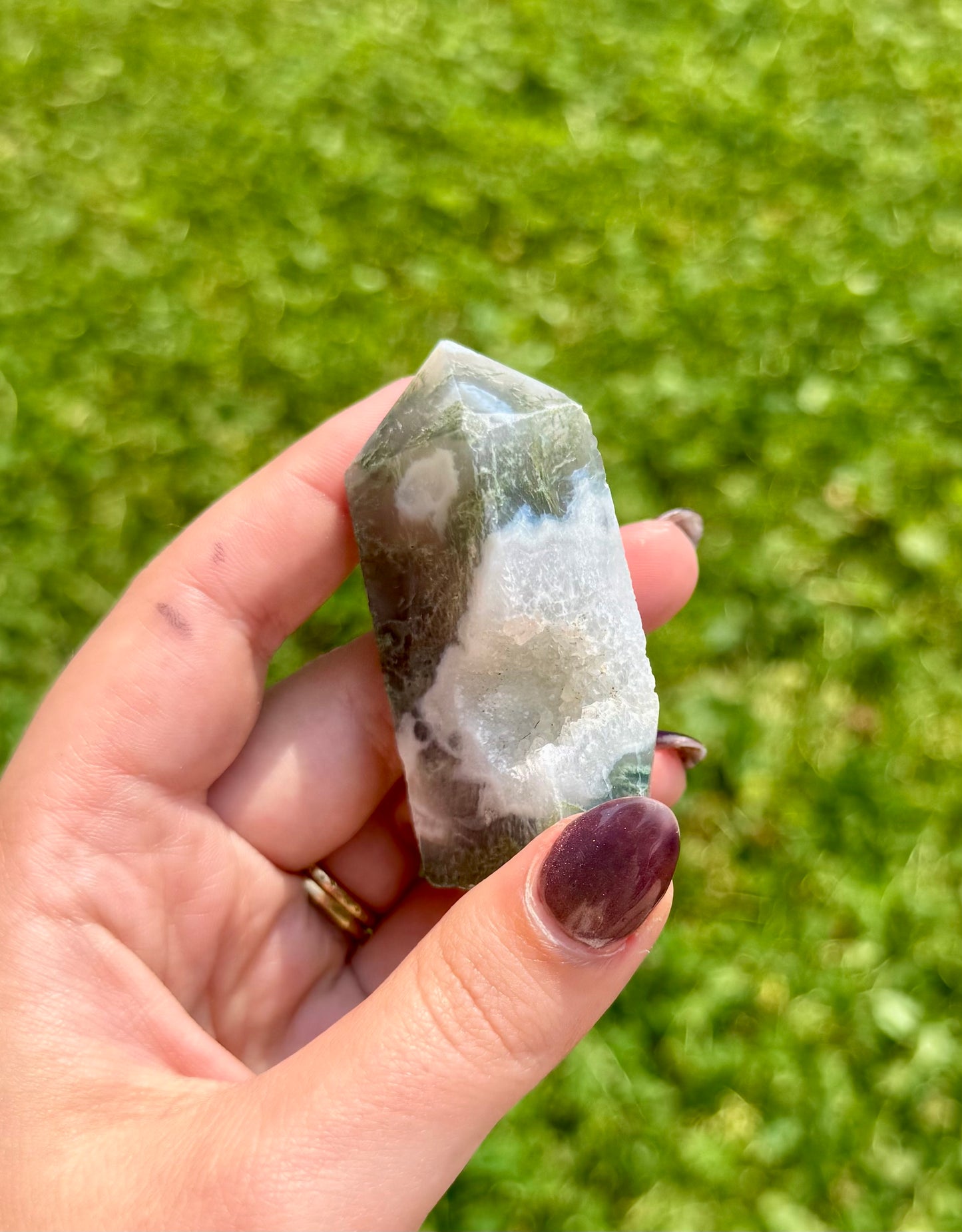 Moss agate tower