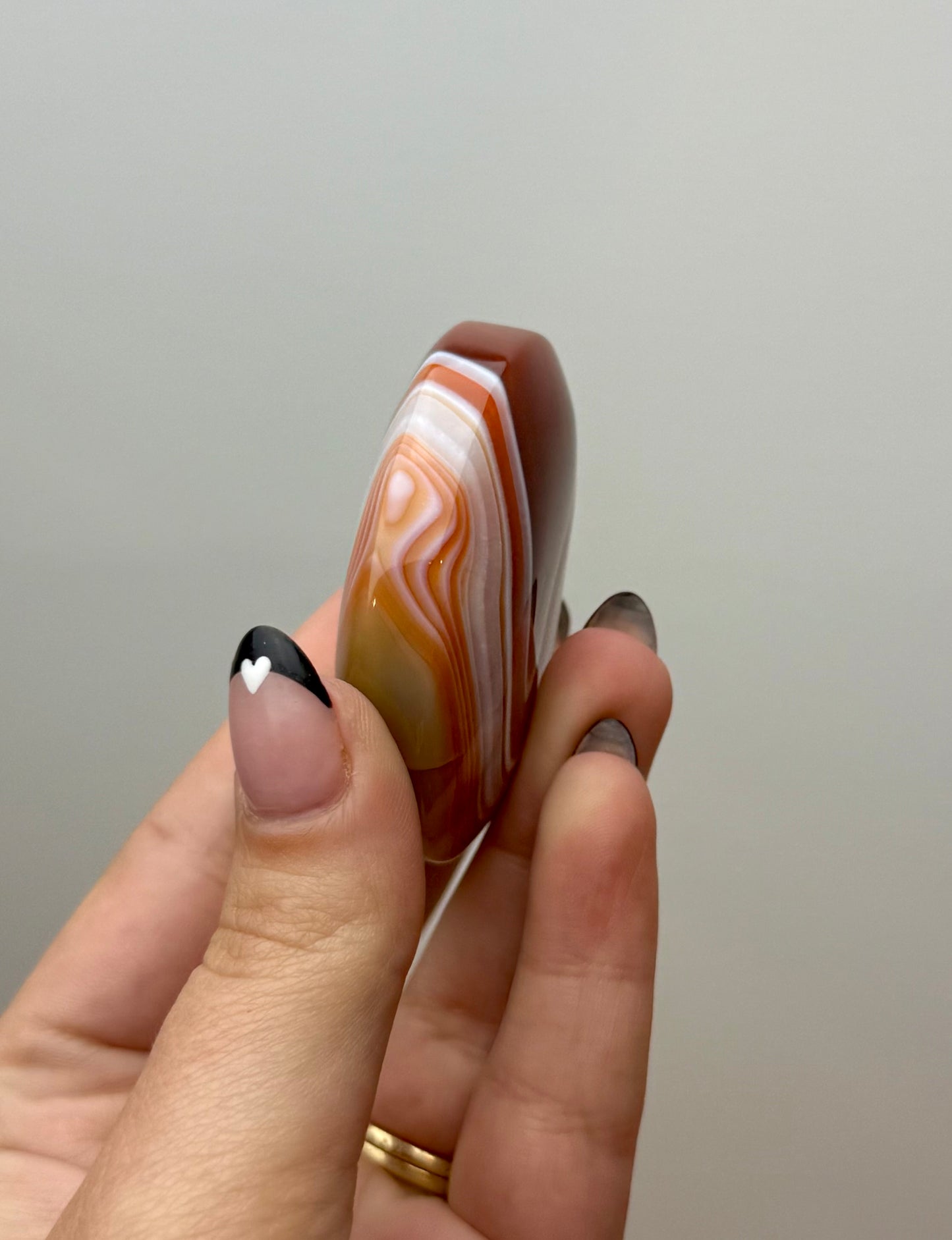 Carnelian palm stone