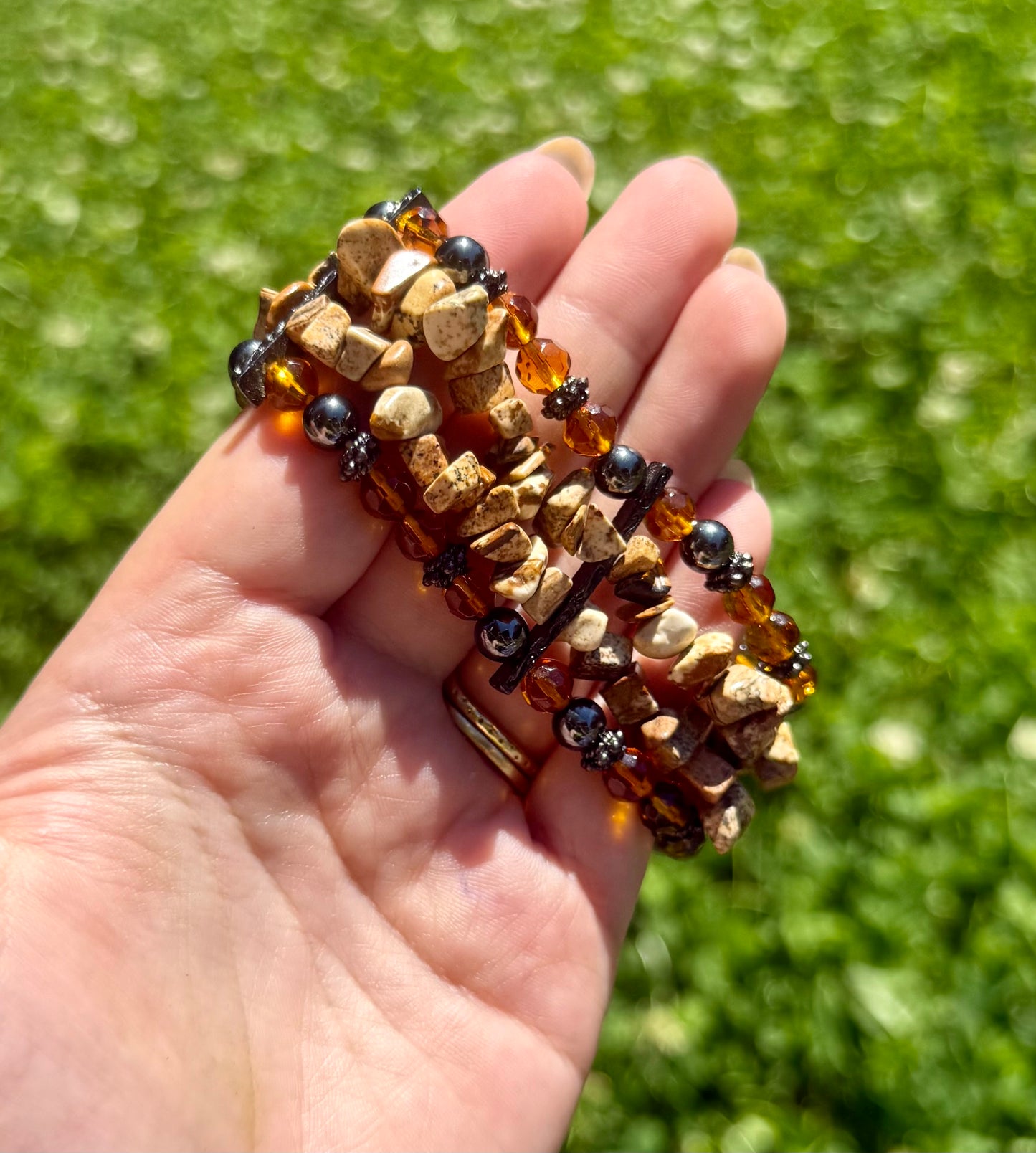 Picture jasper bracelet thrifted find