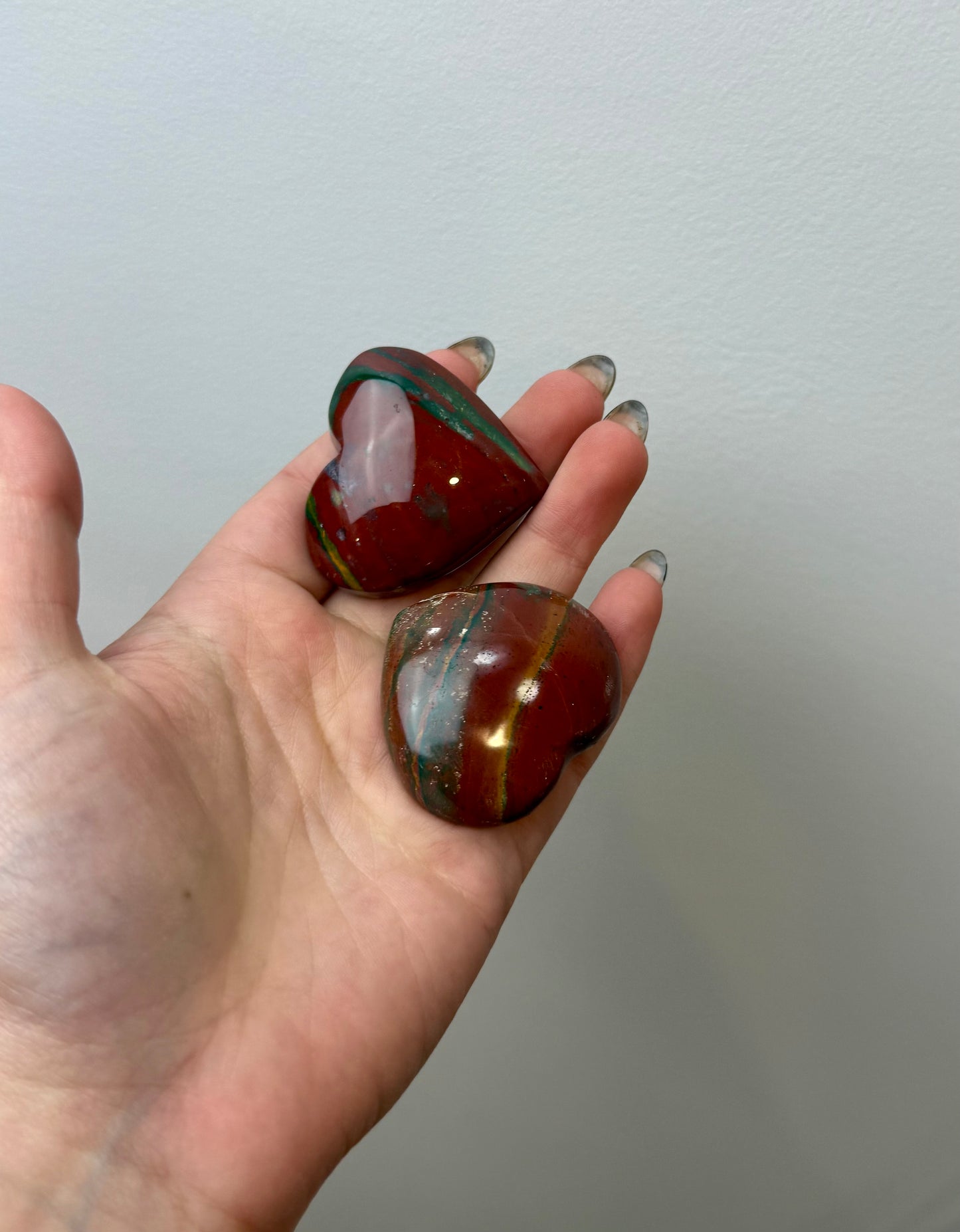 Ocean Jasper heart carvings