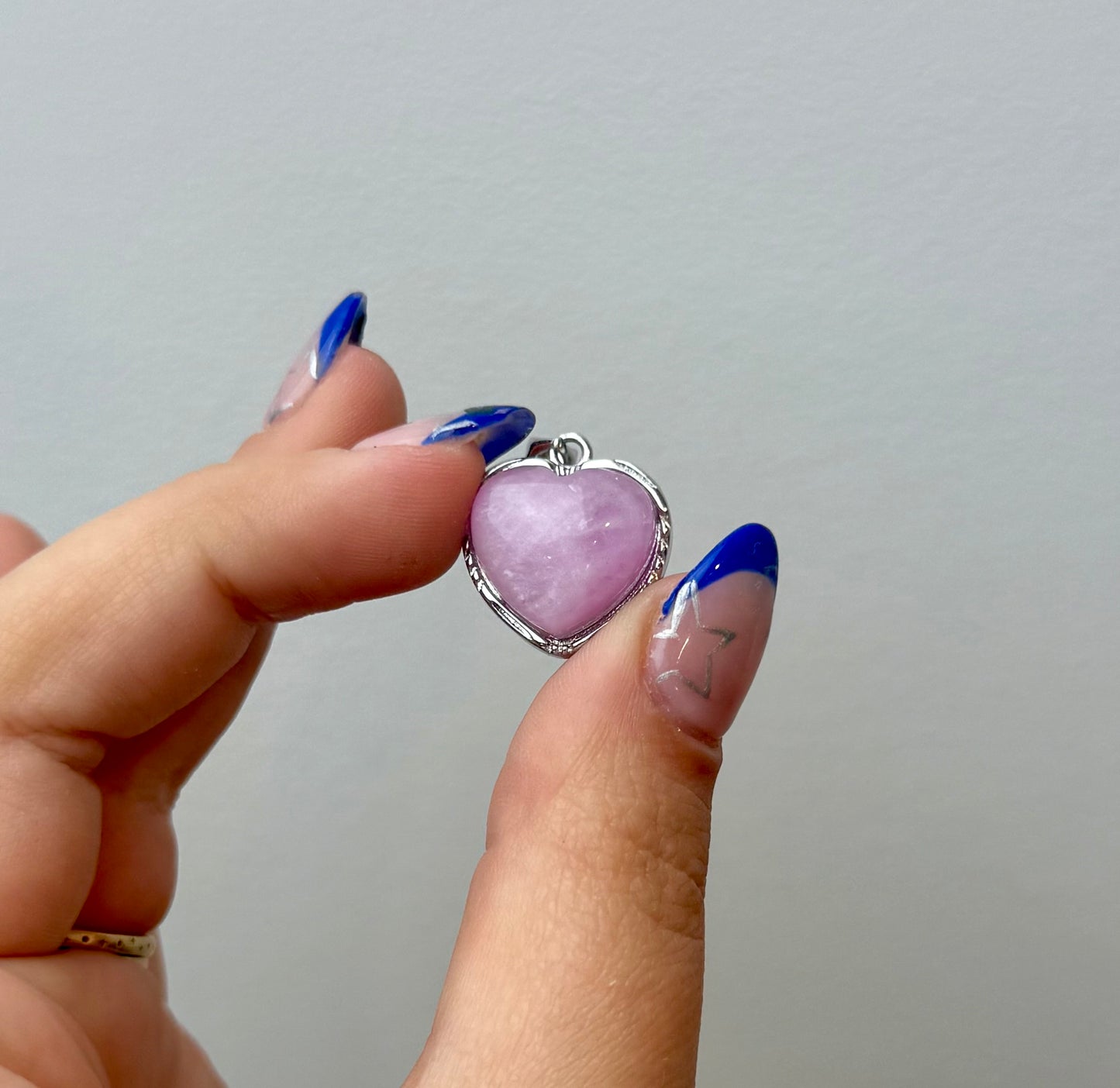 Kunzite heart pendant