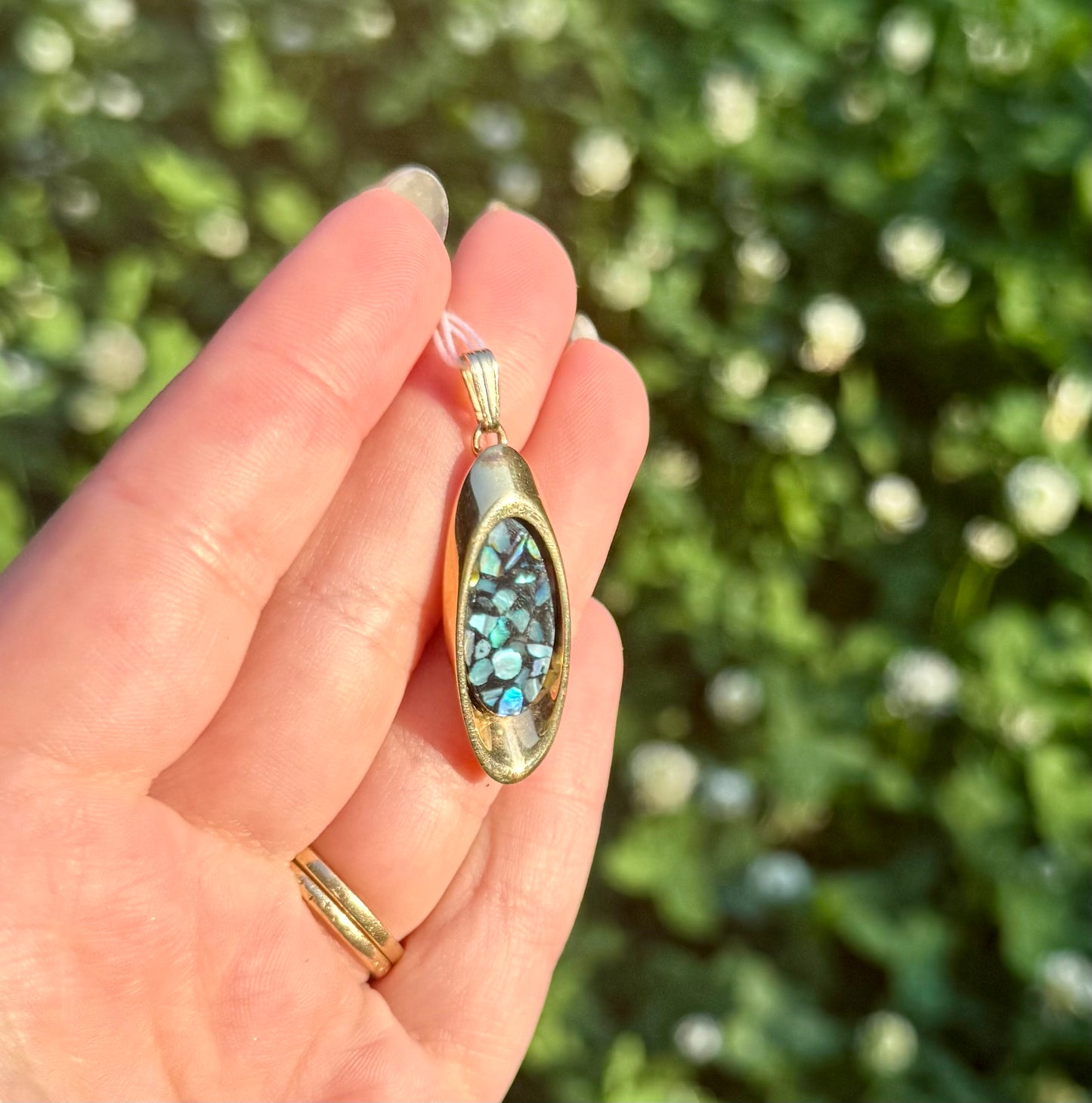 Abalone Shell pendant thrifted find