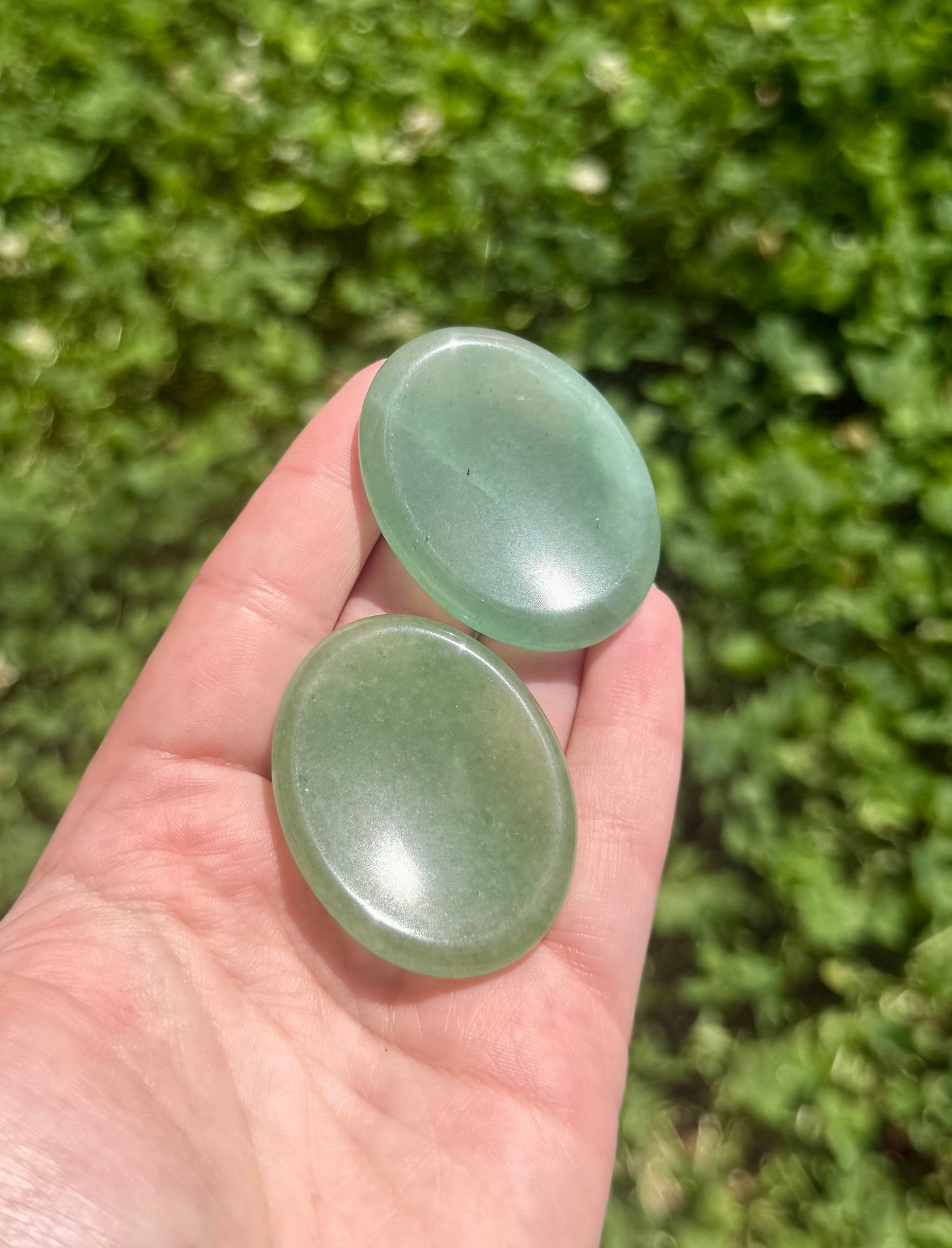 Green aventurine worry stones