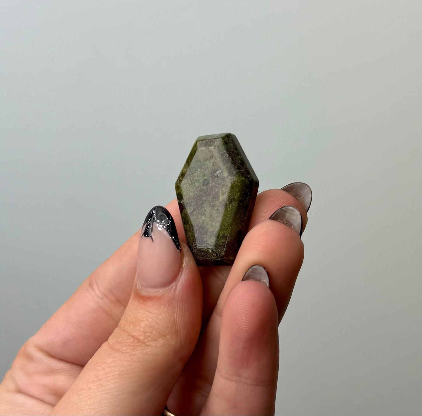 Dragon blood jasper coffin carving