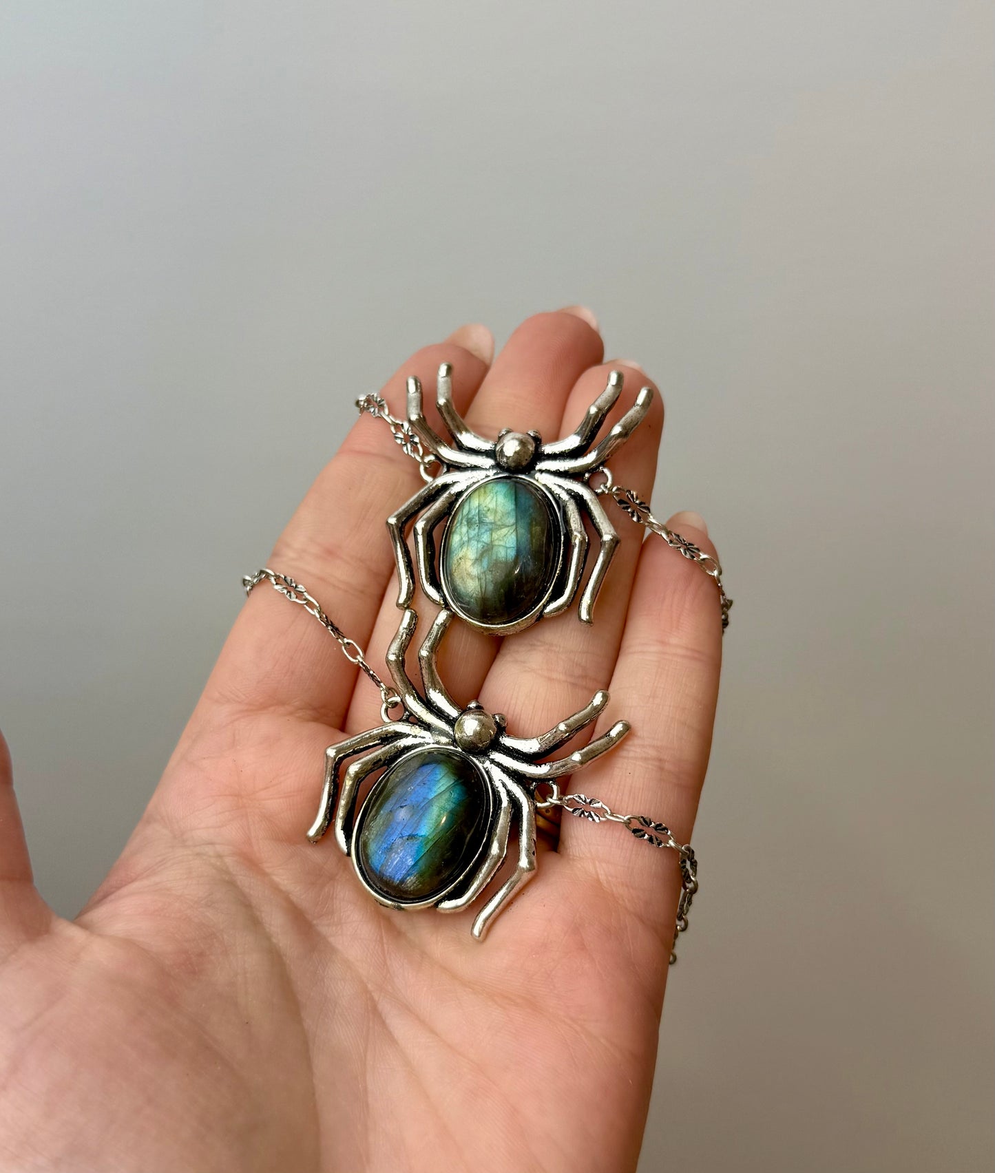 Labradorite spider bracelets
