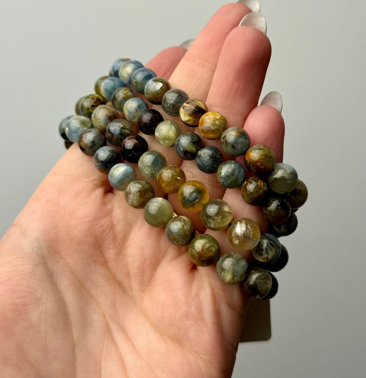 Blue kyanite bracelets