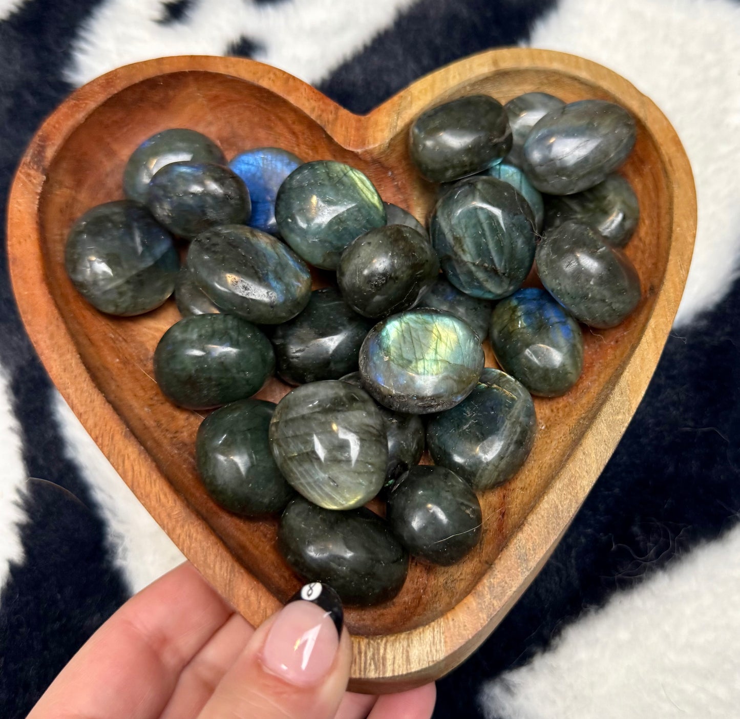 Labradorite tumbles