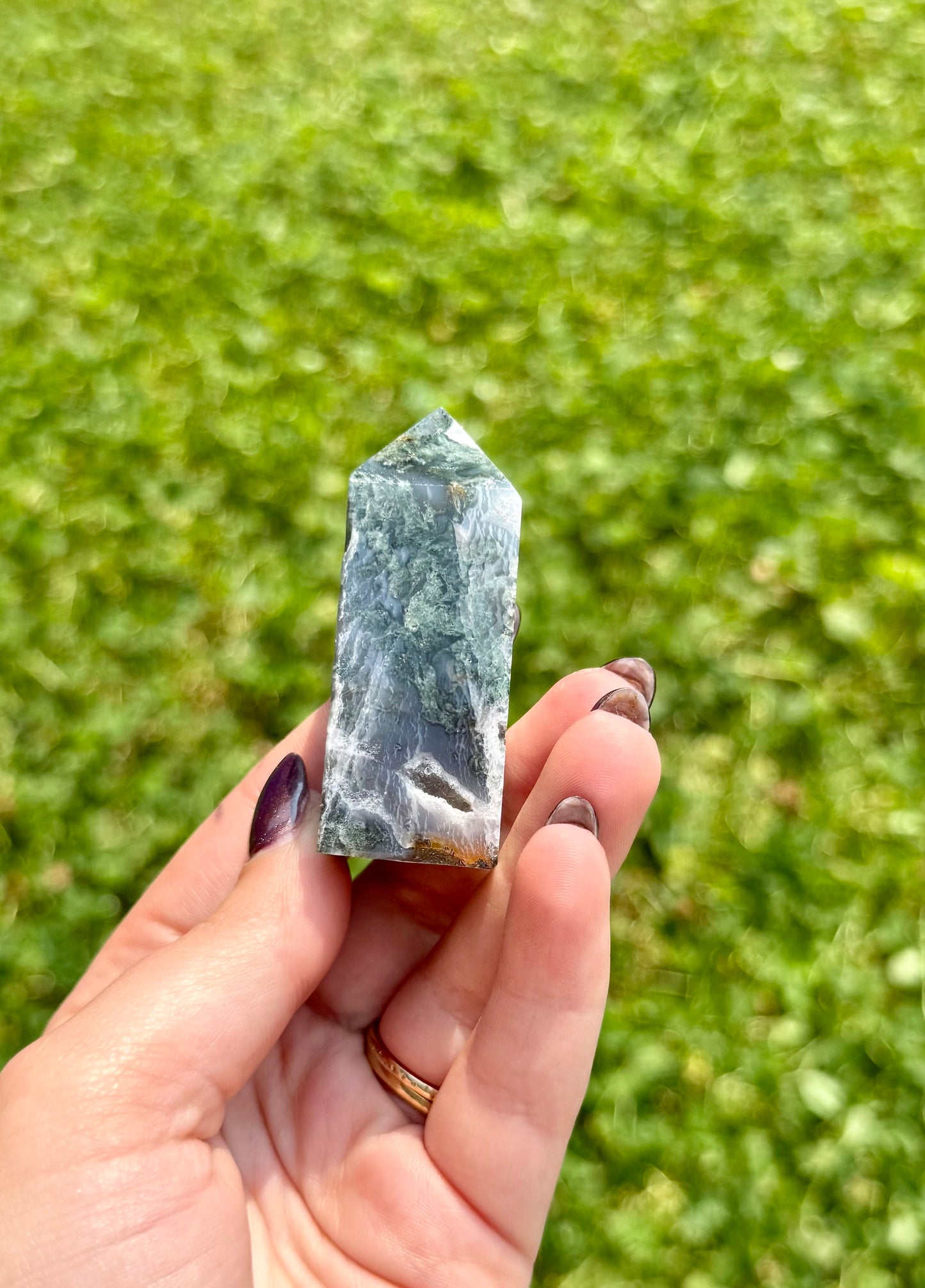 Moss agate tower