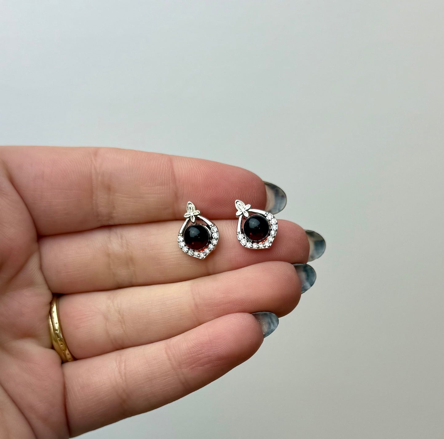 Garnet earrings
