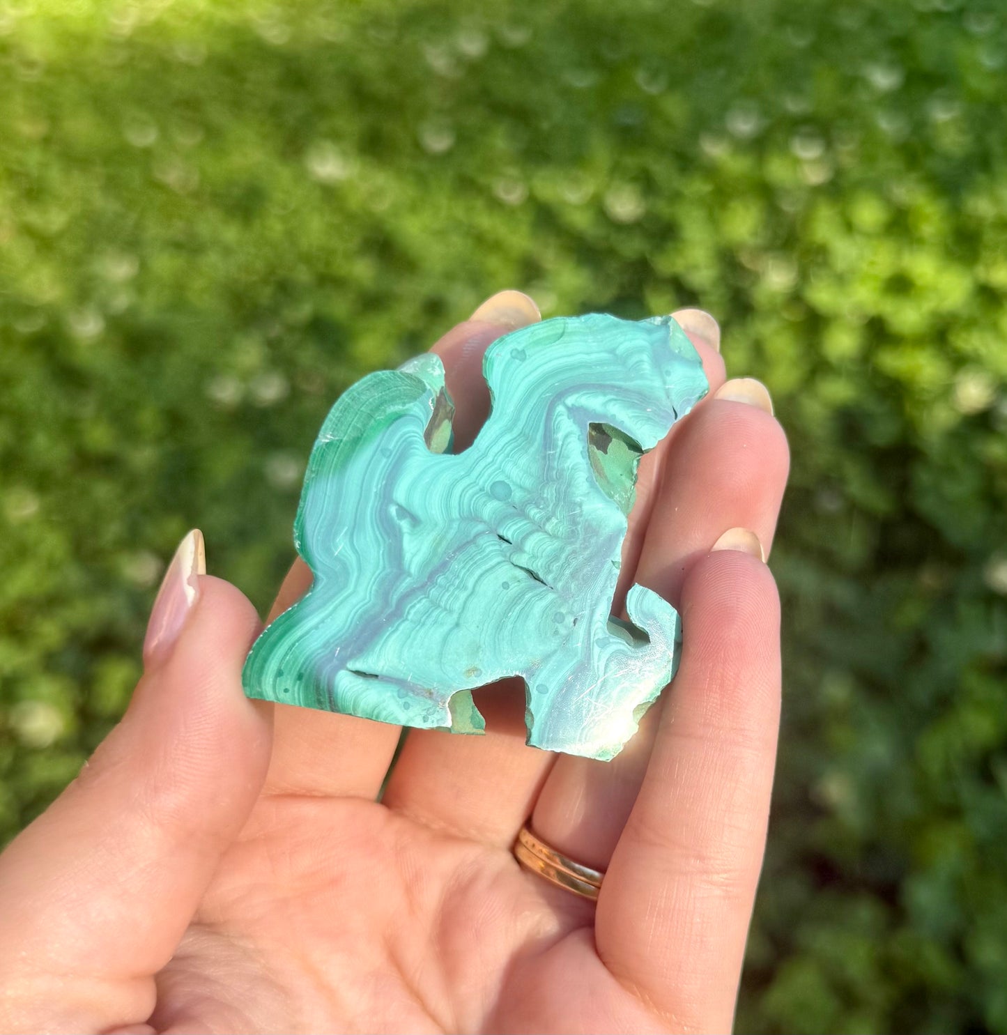 Malachite slab