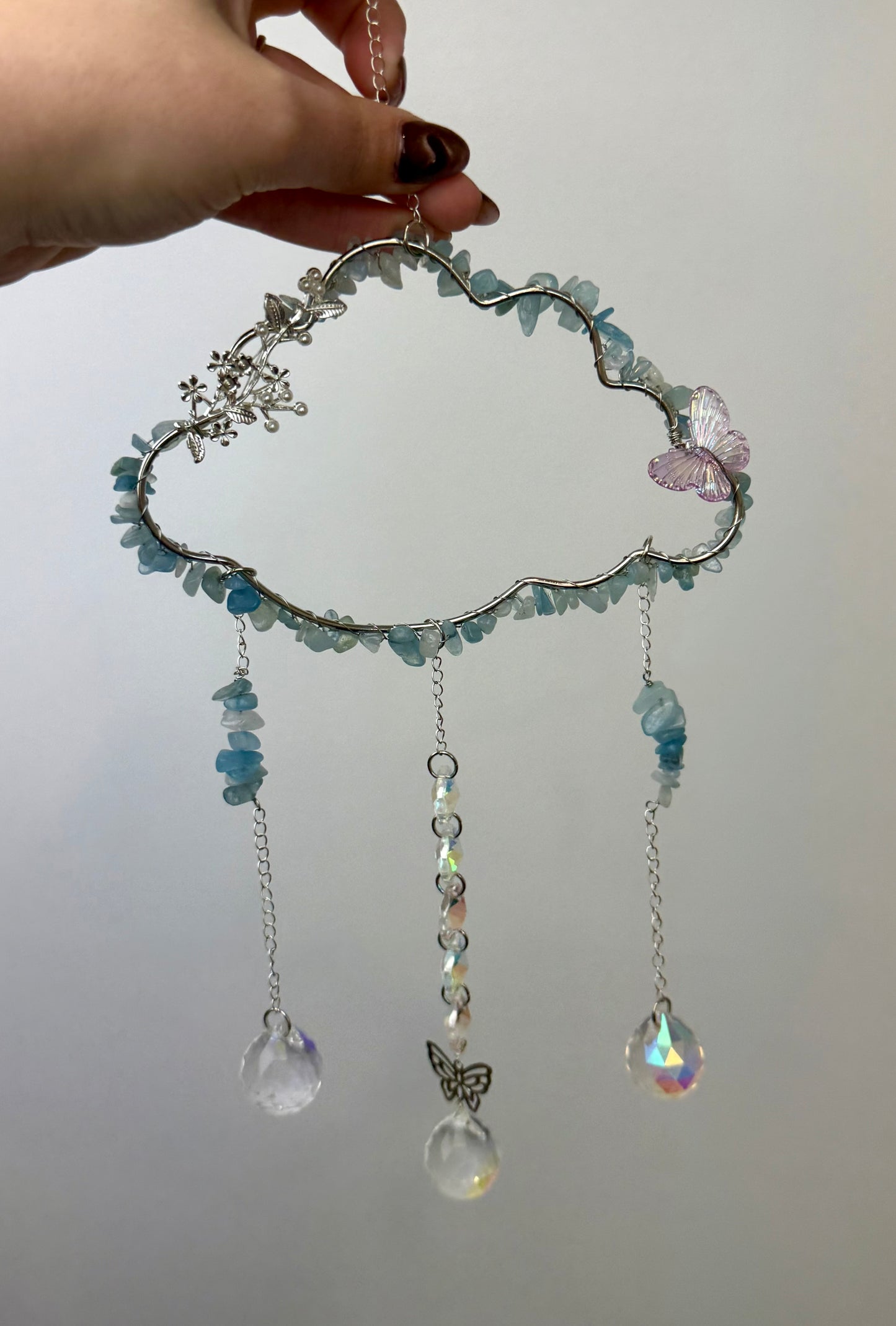 Aquamarine cloud suncatcher