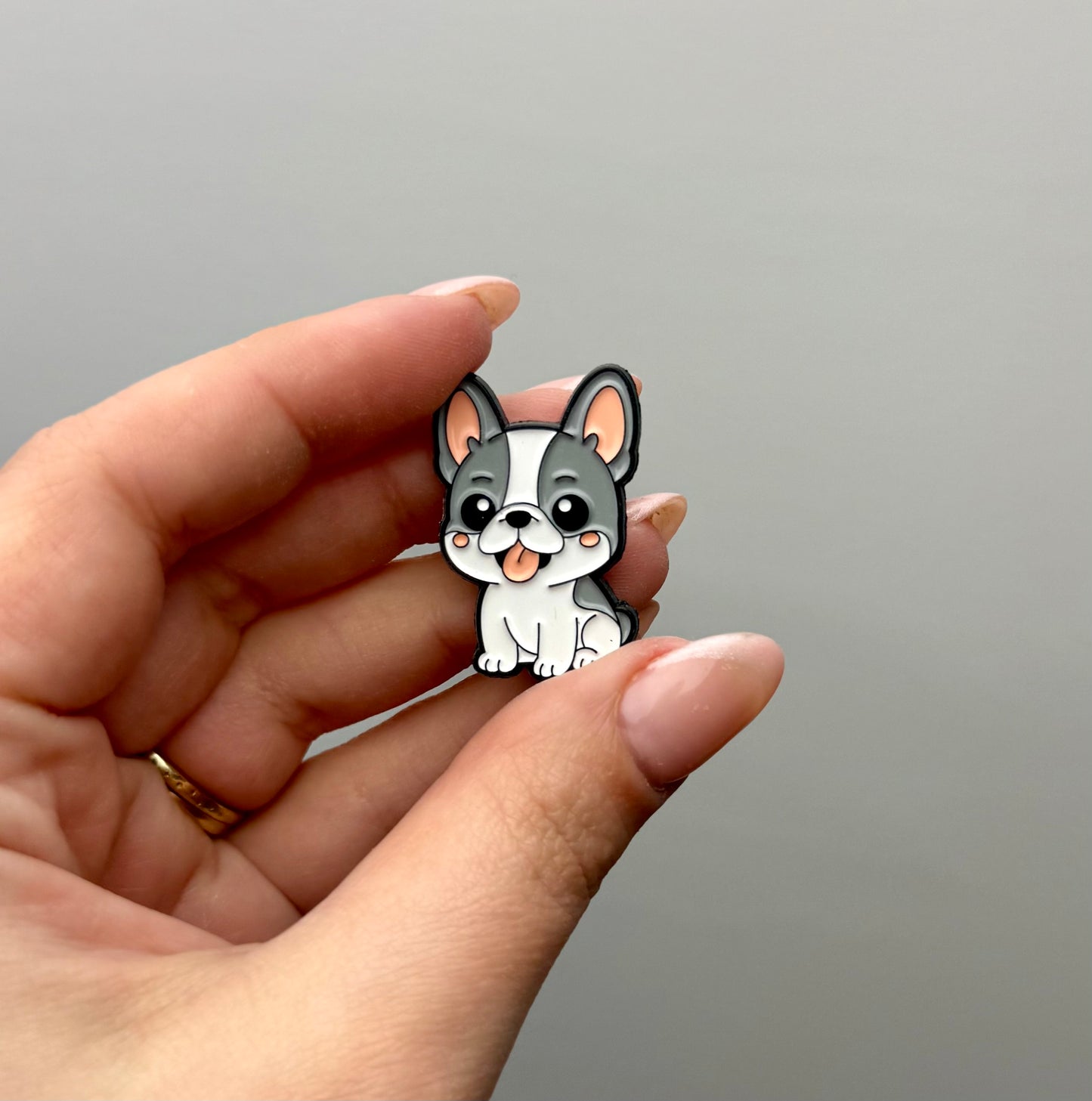 French bulldog enamel pin