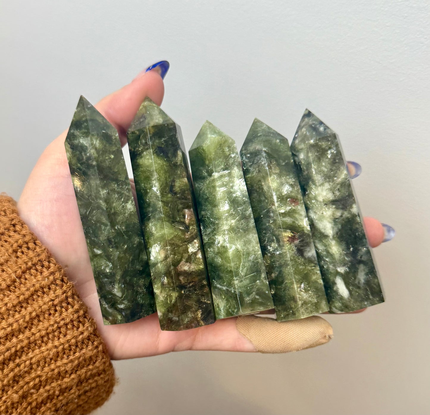 Green mica towers