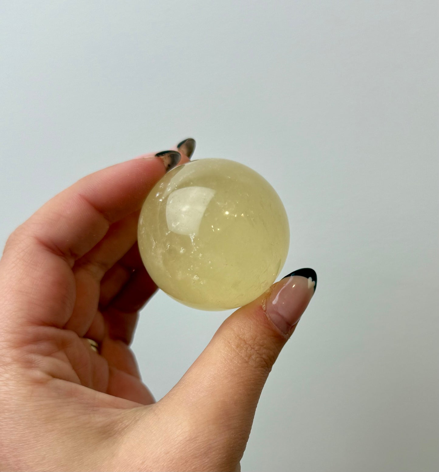 Honey calcite sphere