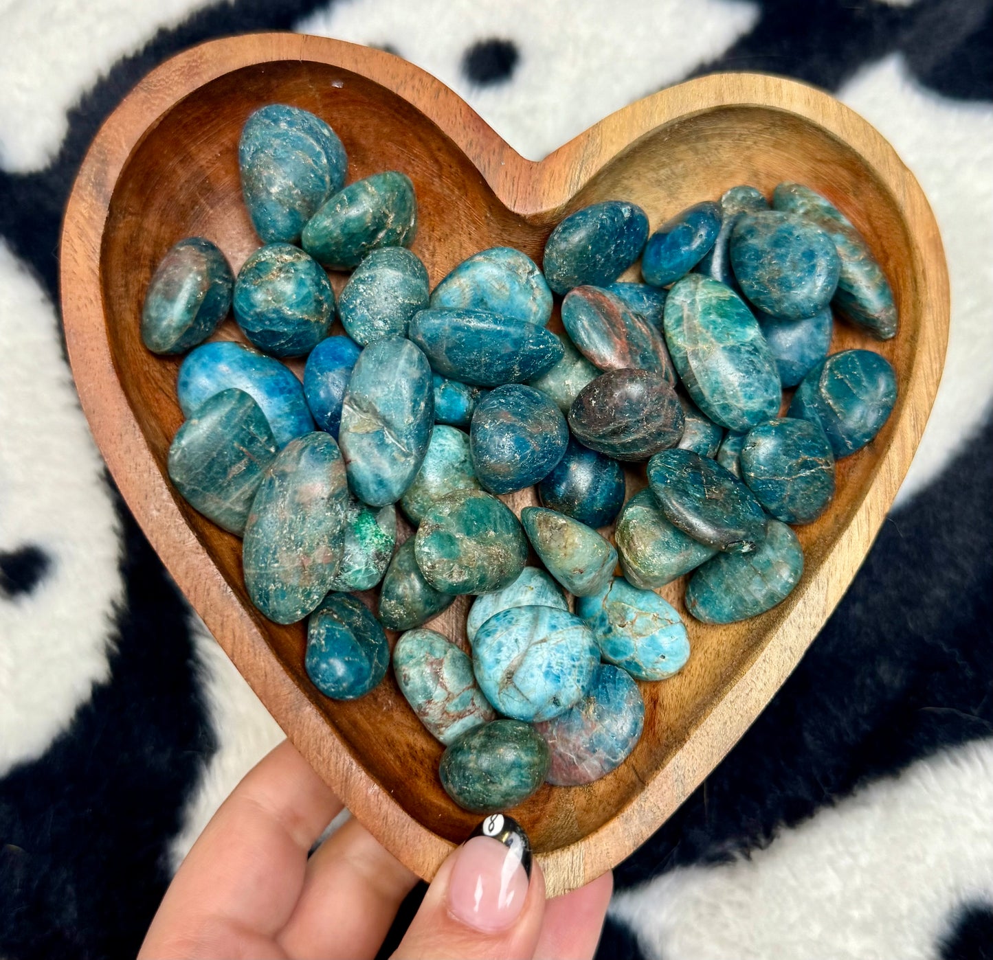 Blue apatite mini tumbles