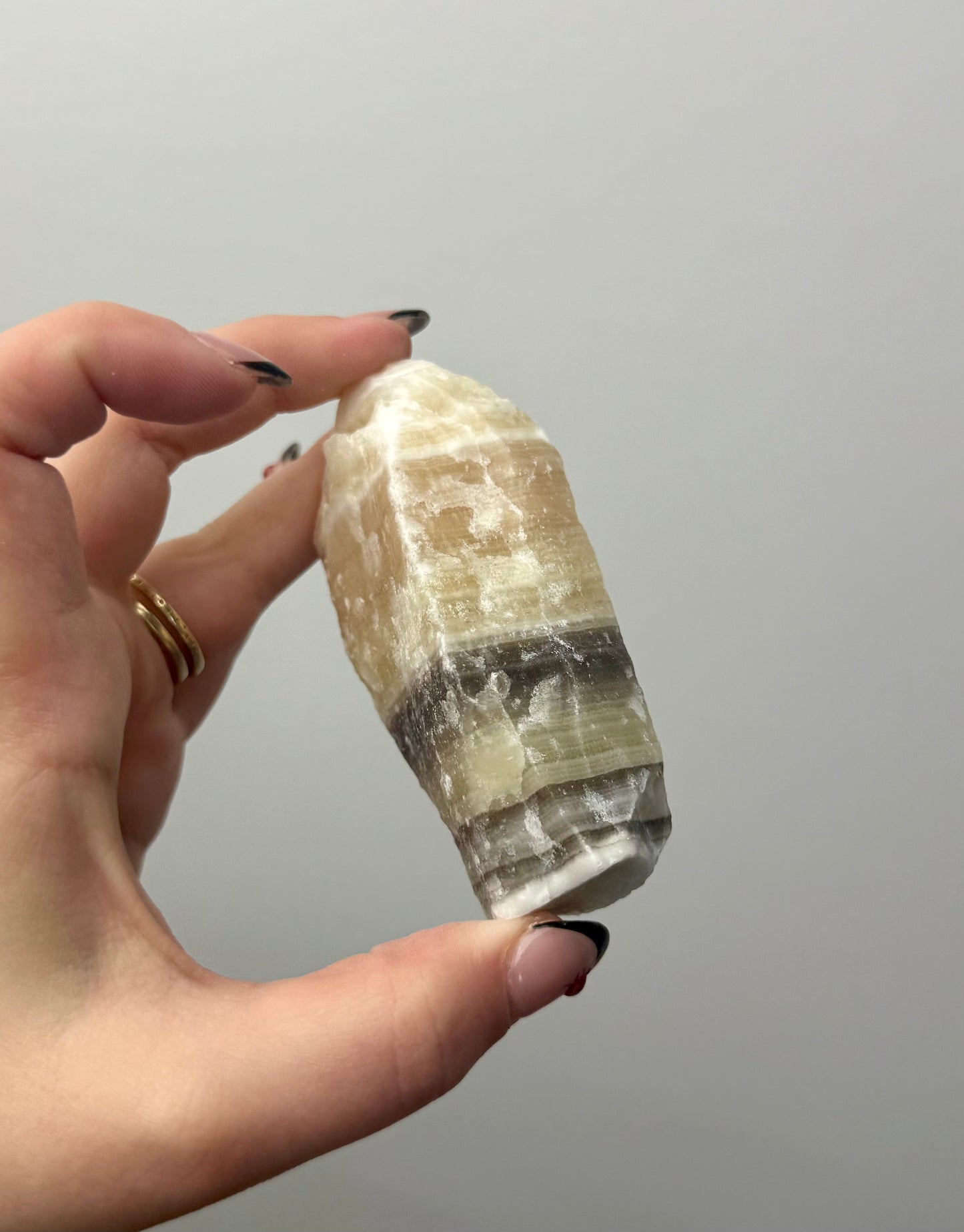 Zebra calcite raw chunk