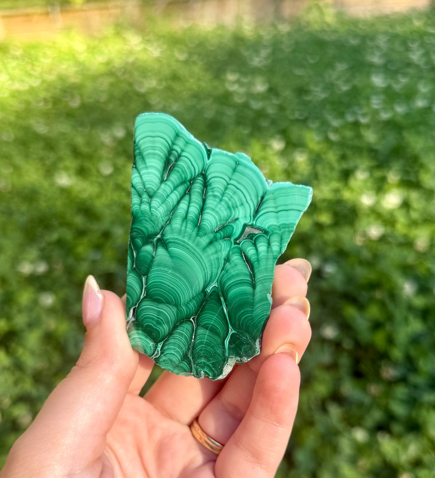 Malachite slab