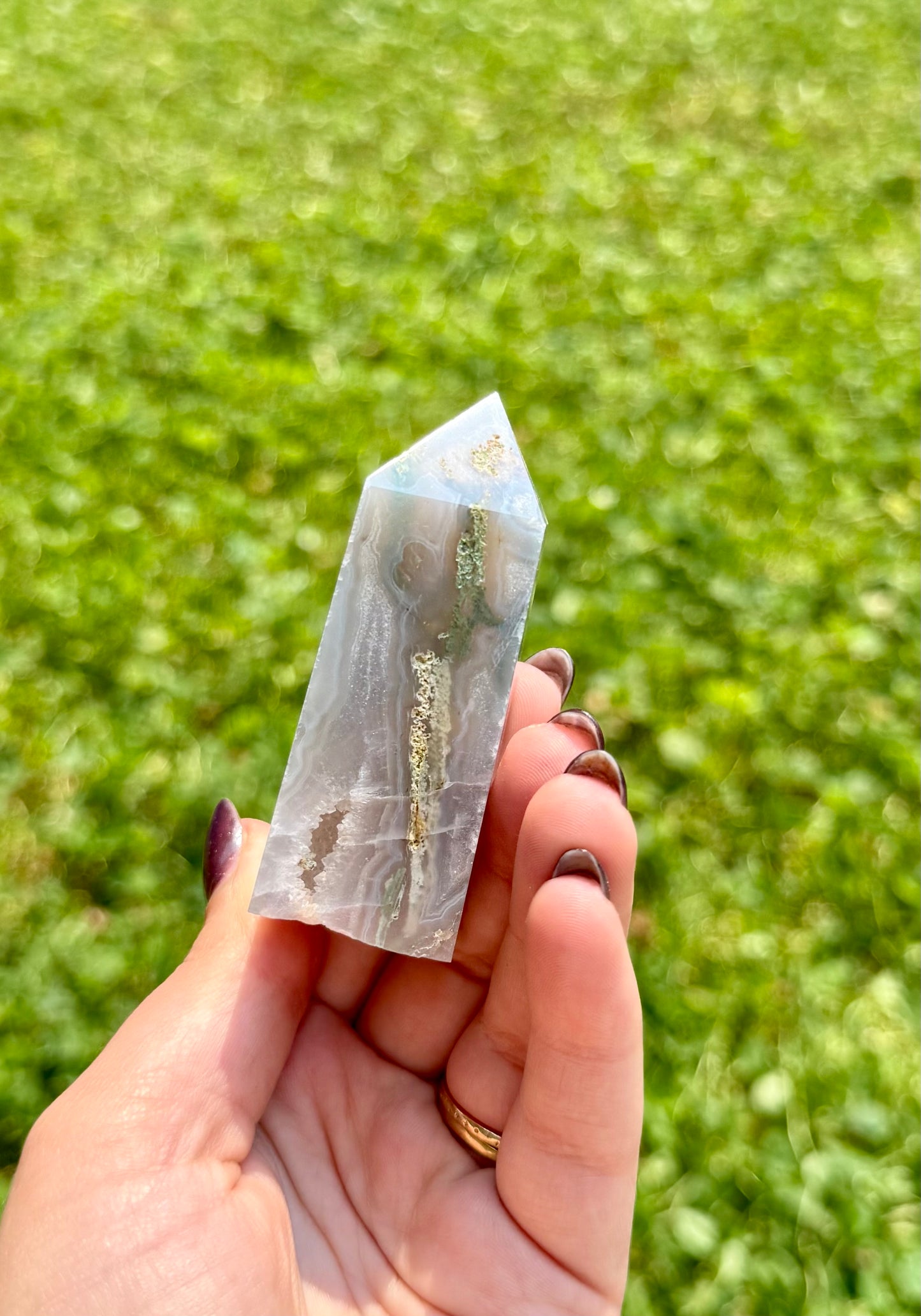 Moss agate tower